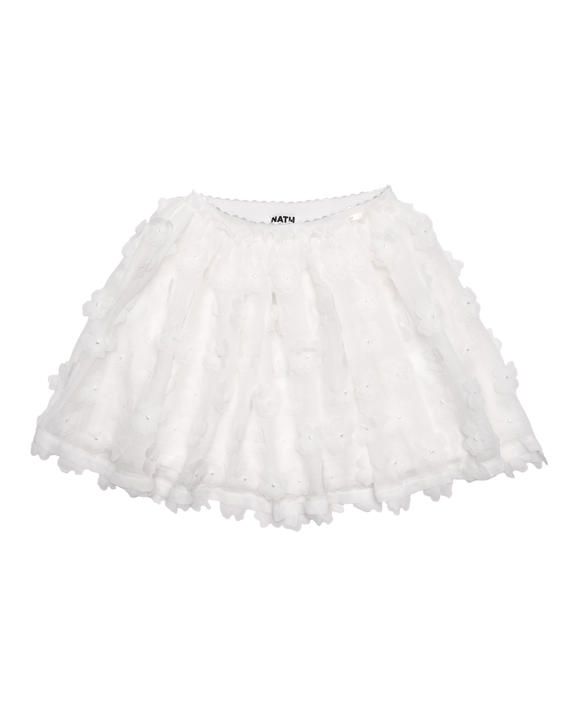 Saia Infantil de Plana com Flores em Relevo Tuc tuc Branco-1