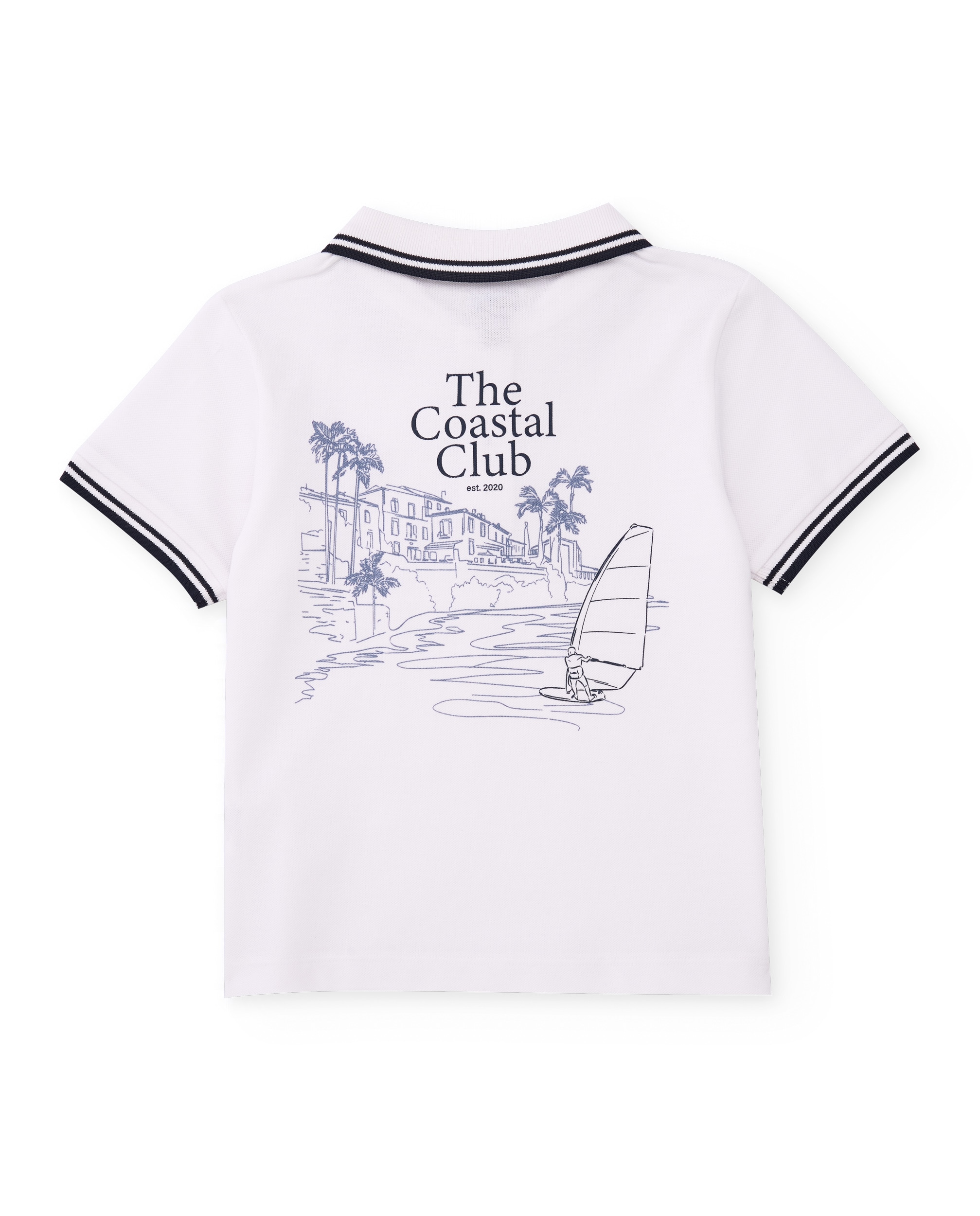 Polo Infantil de Malha com Rebordos em Contraste Tuc tuc Branco-4