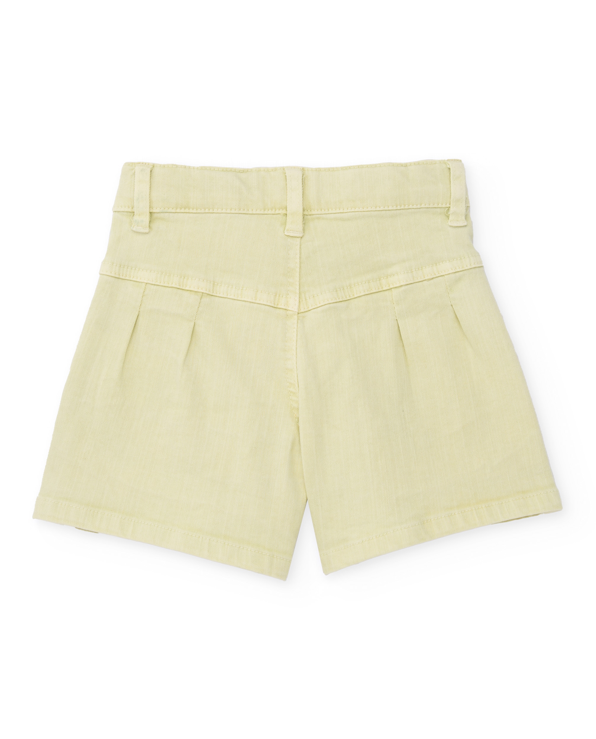 Short Infantil de Plana com Pregas Frontais Verde-claro-2