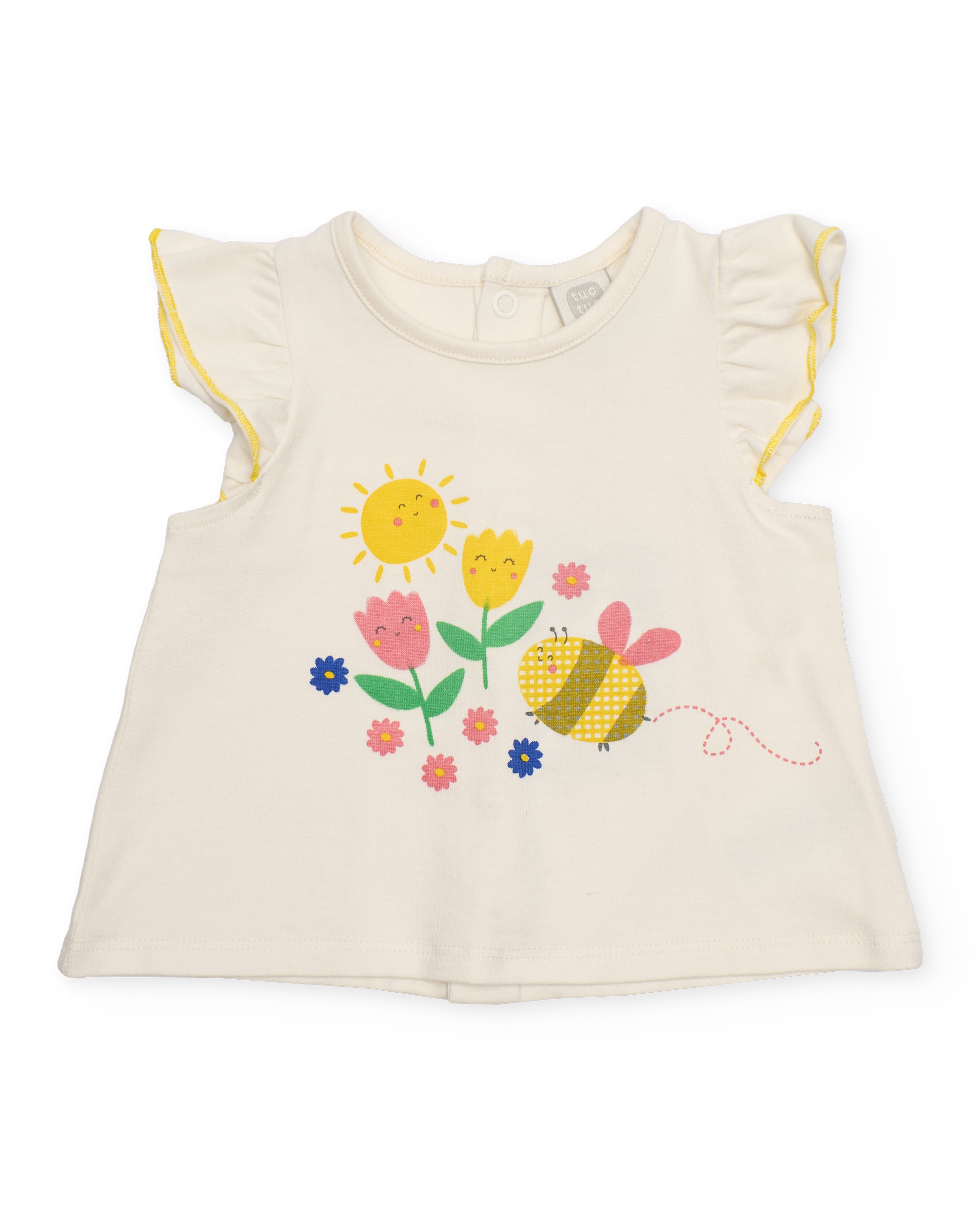 Conjunto para Bebé de Malha de Três Peças Tuc tuc Amarelo-4