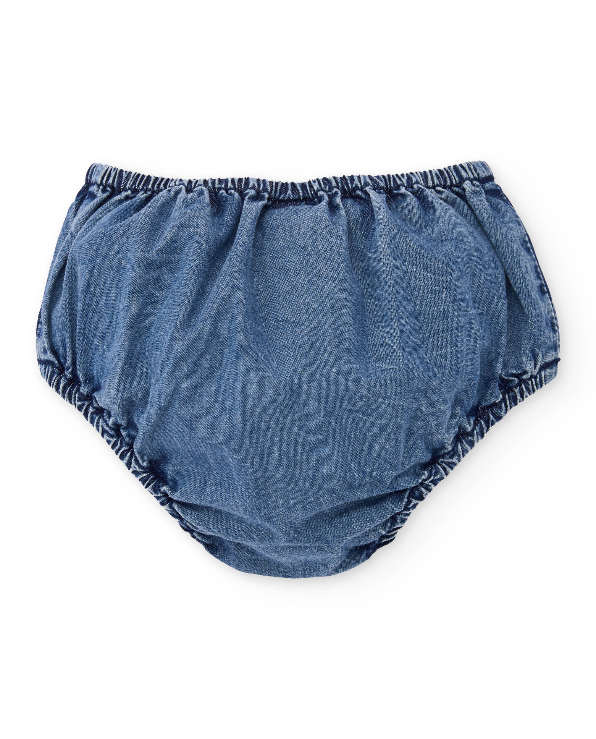 Vestido para Bebé de Plana em Denim Azul denim-6