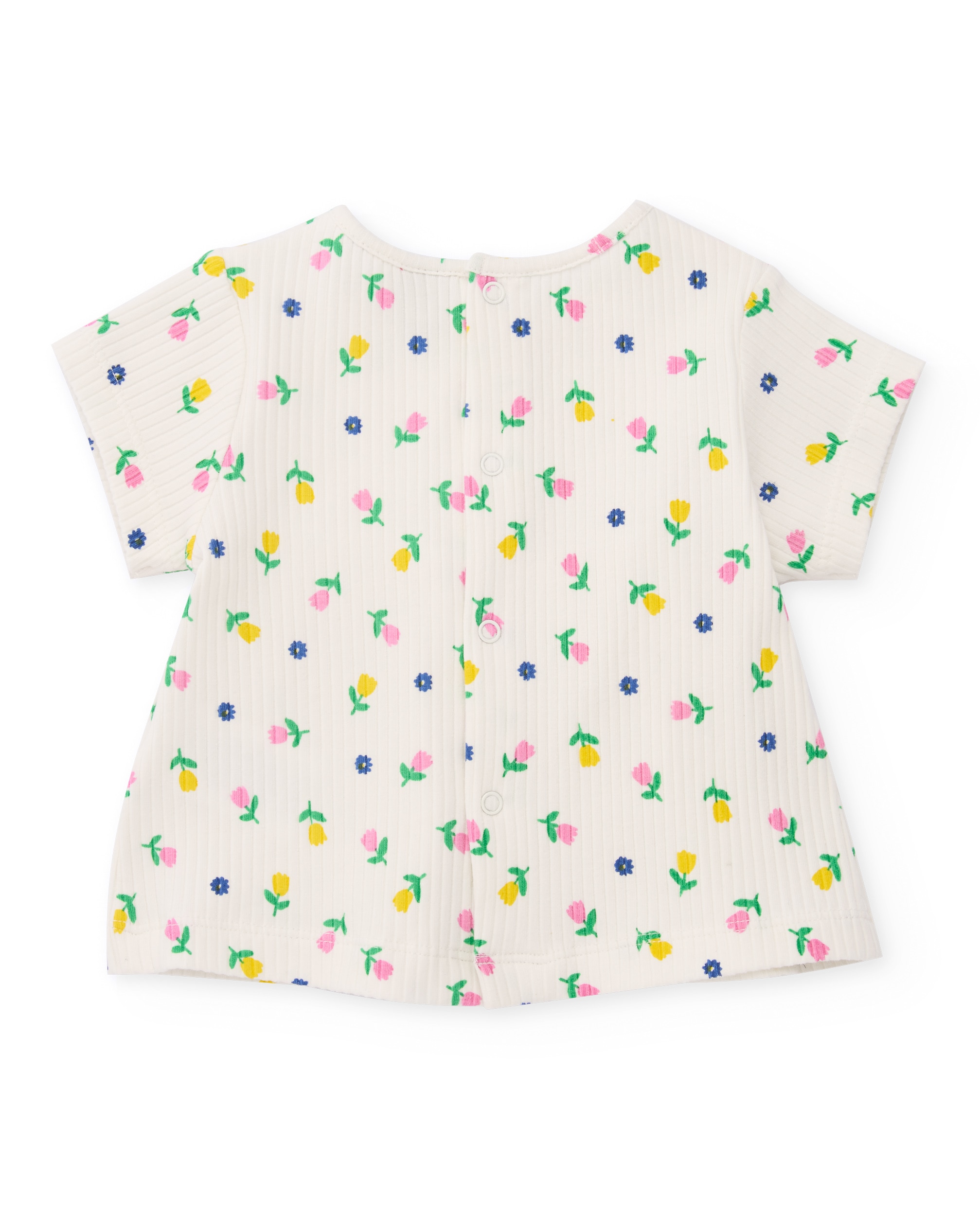 Conjunto para Bebé de Malha e Design Floral Tuc tuc Bege-3