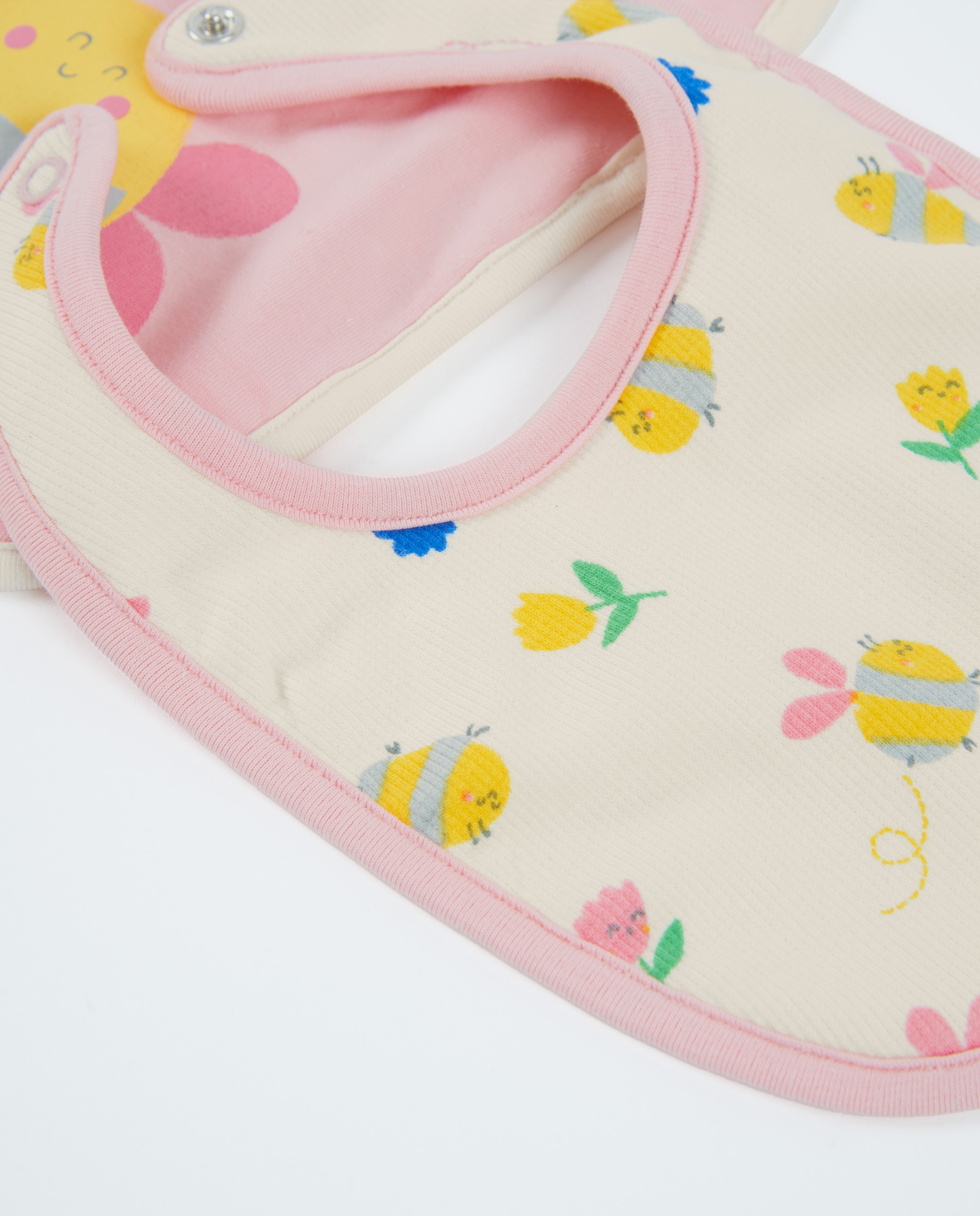 Pack de Babetes para Bebé de Malha e Fecho Automático Tuc tuc Rosa-4