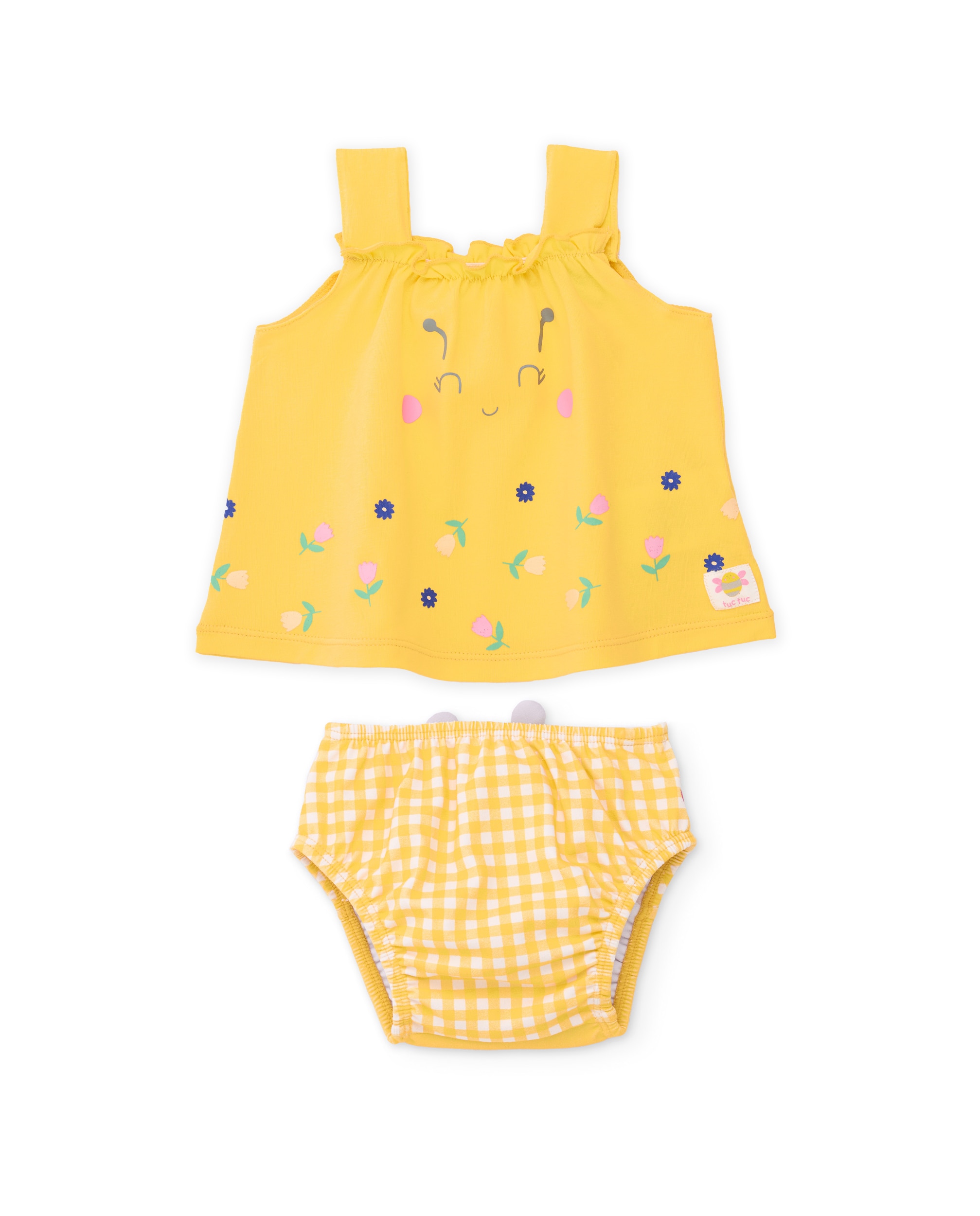 Imagem 0 de Fato de Banho para Bebé de Malha e Apliques em Relevo