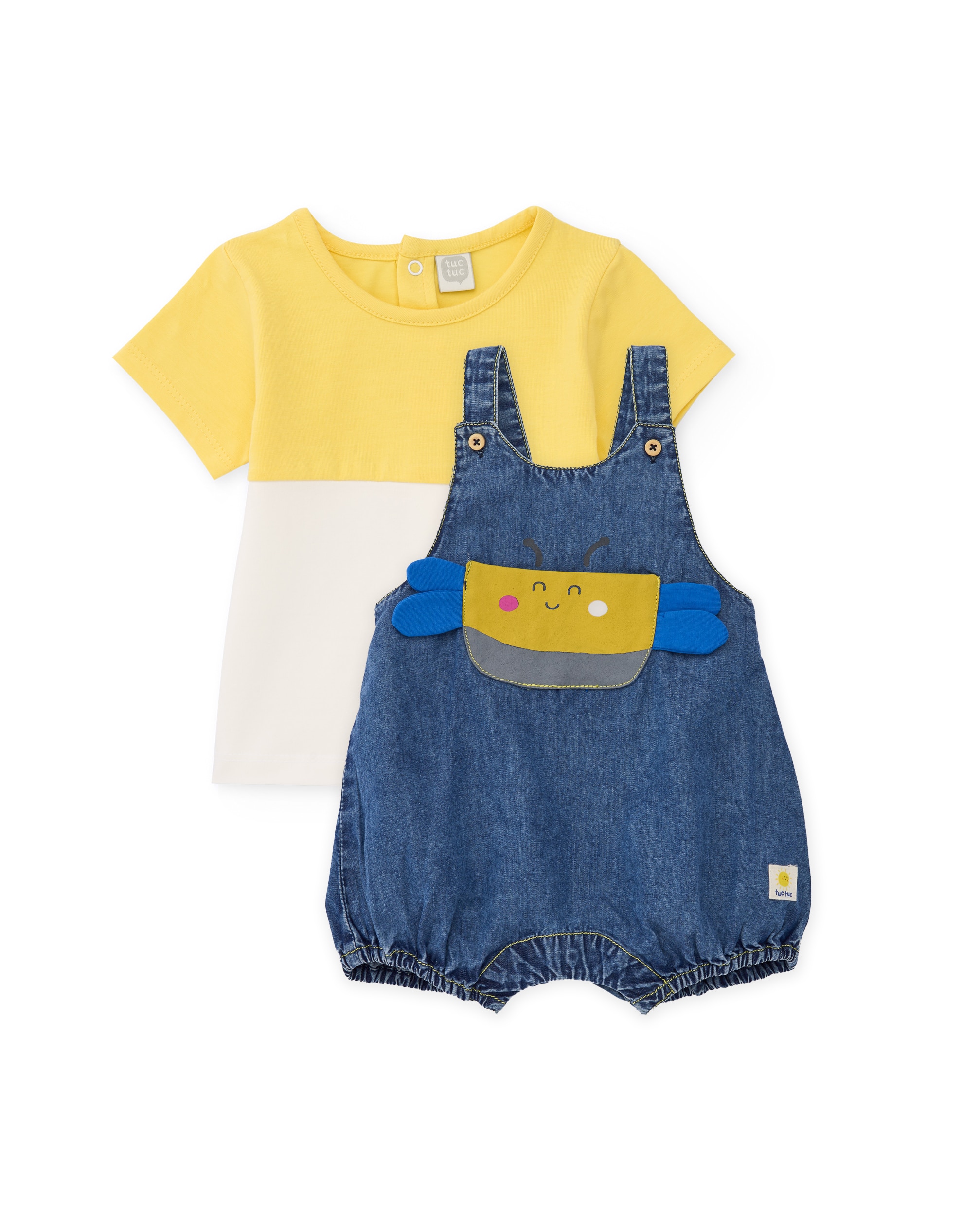 Imagem 0 de Conjunto para Bebé de Malha e Bolso Frontal