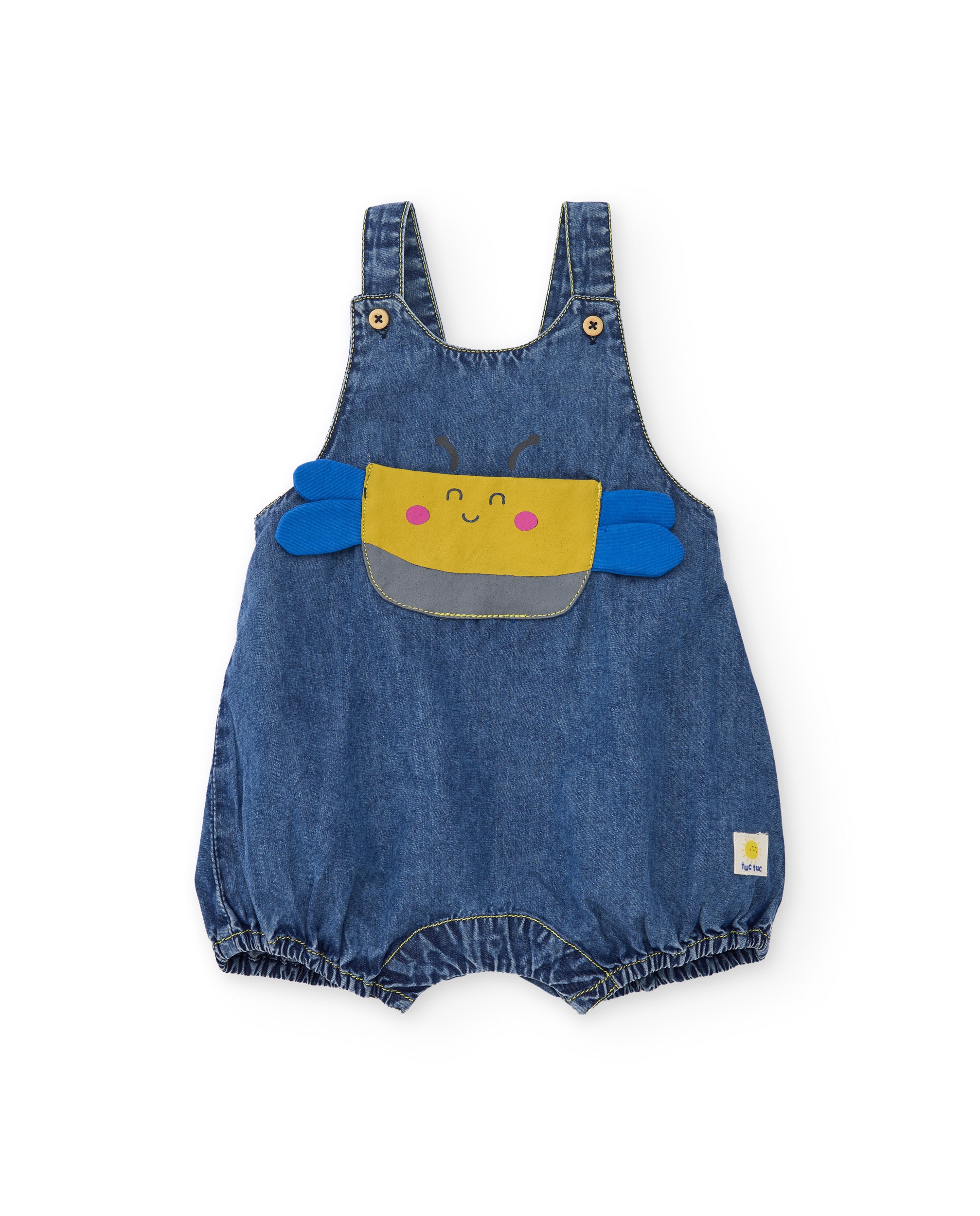 Conjunto para Bebé de Malha e Bolso Frontal Tuc tuc Azul denim-4