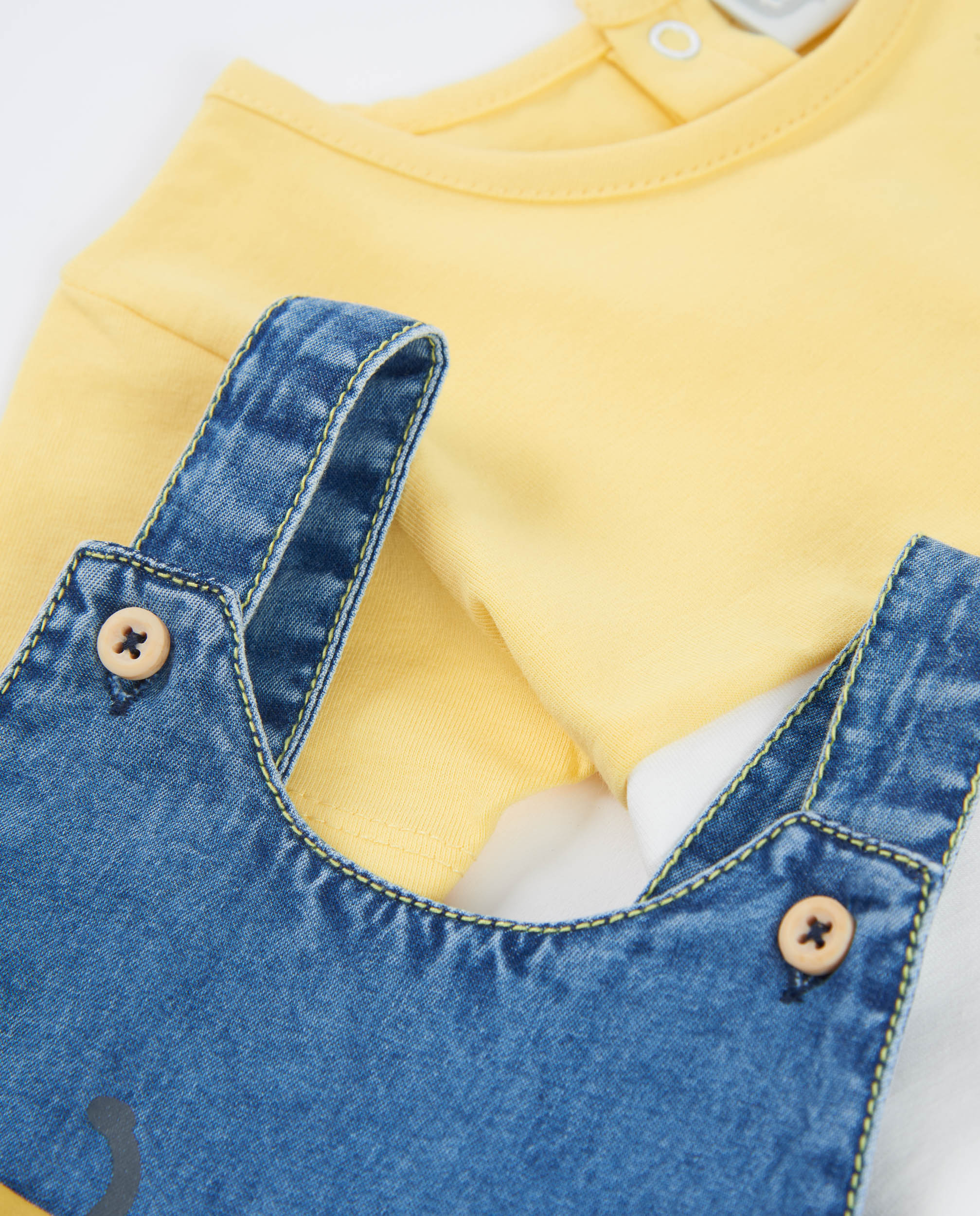 Conjunto para Bebé de Malha e Bolso Frontal Tuc tuc Azul denim-6