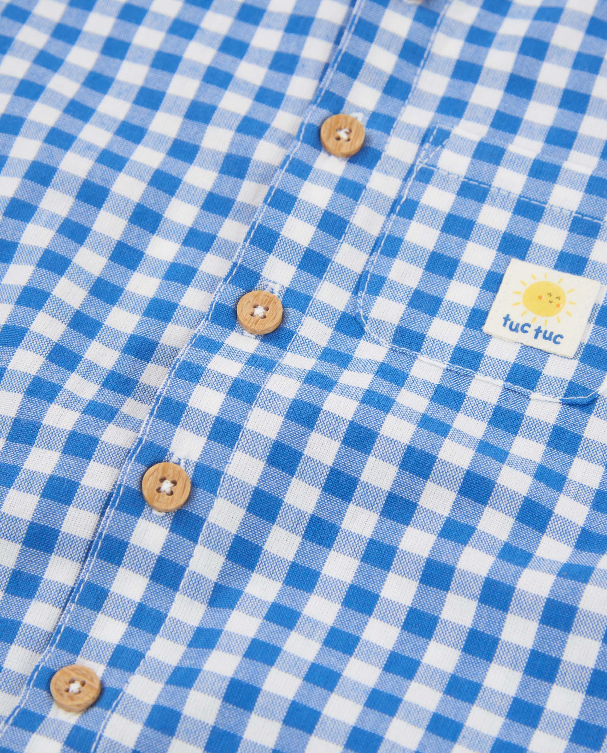 Conjunto para Bebé de Plana e Estampado Vichy Tuc tuc Azul-7