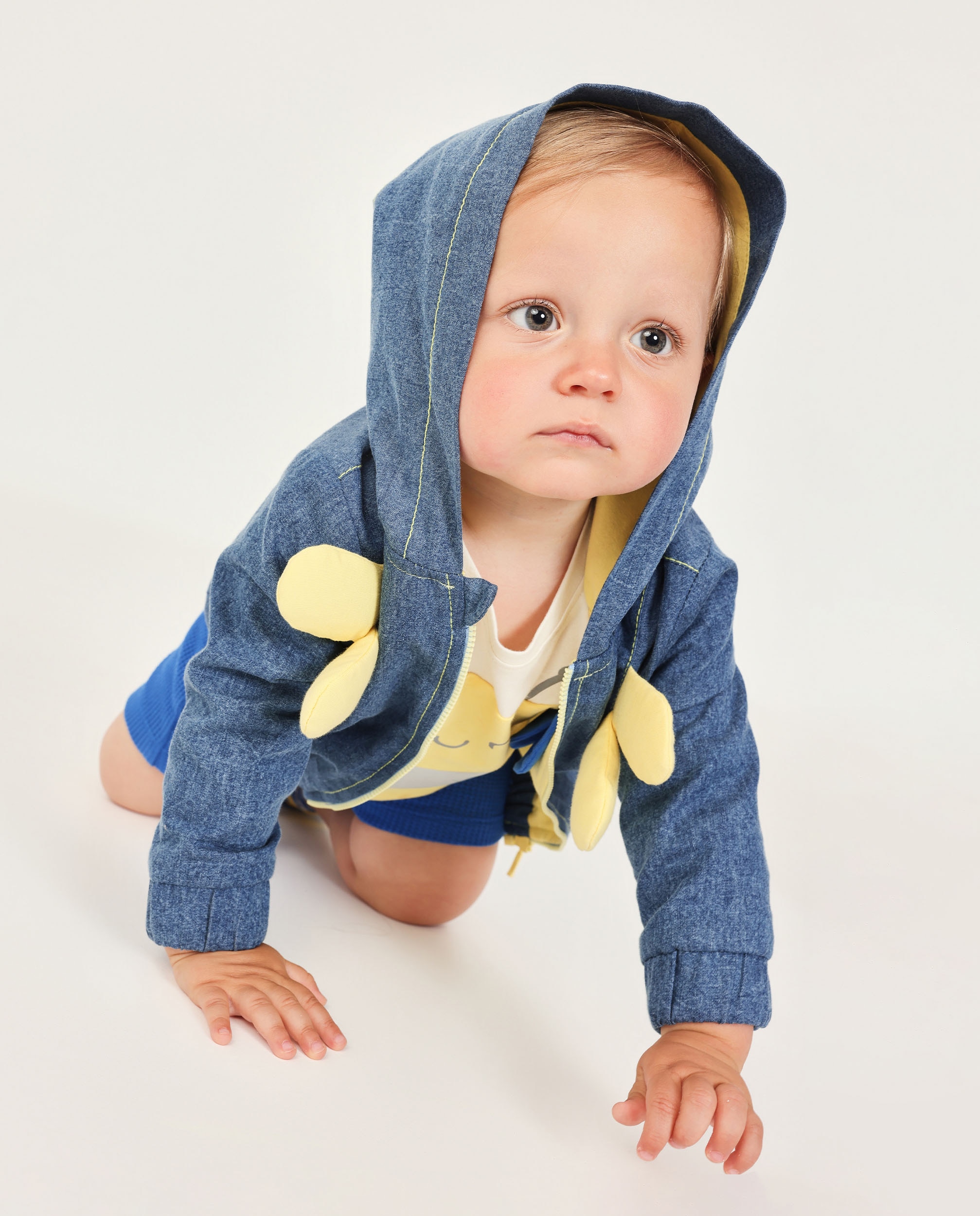 Casaco para Bebé de Plana em Denim Azul denim-1