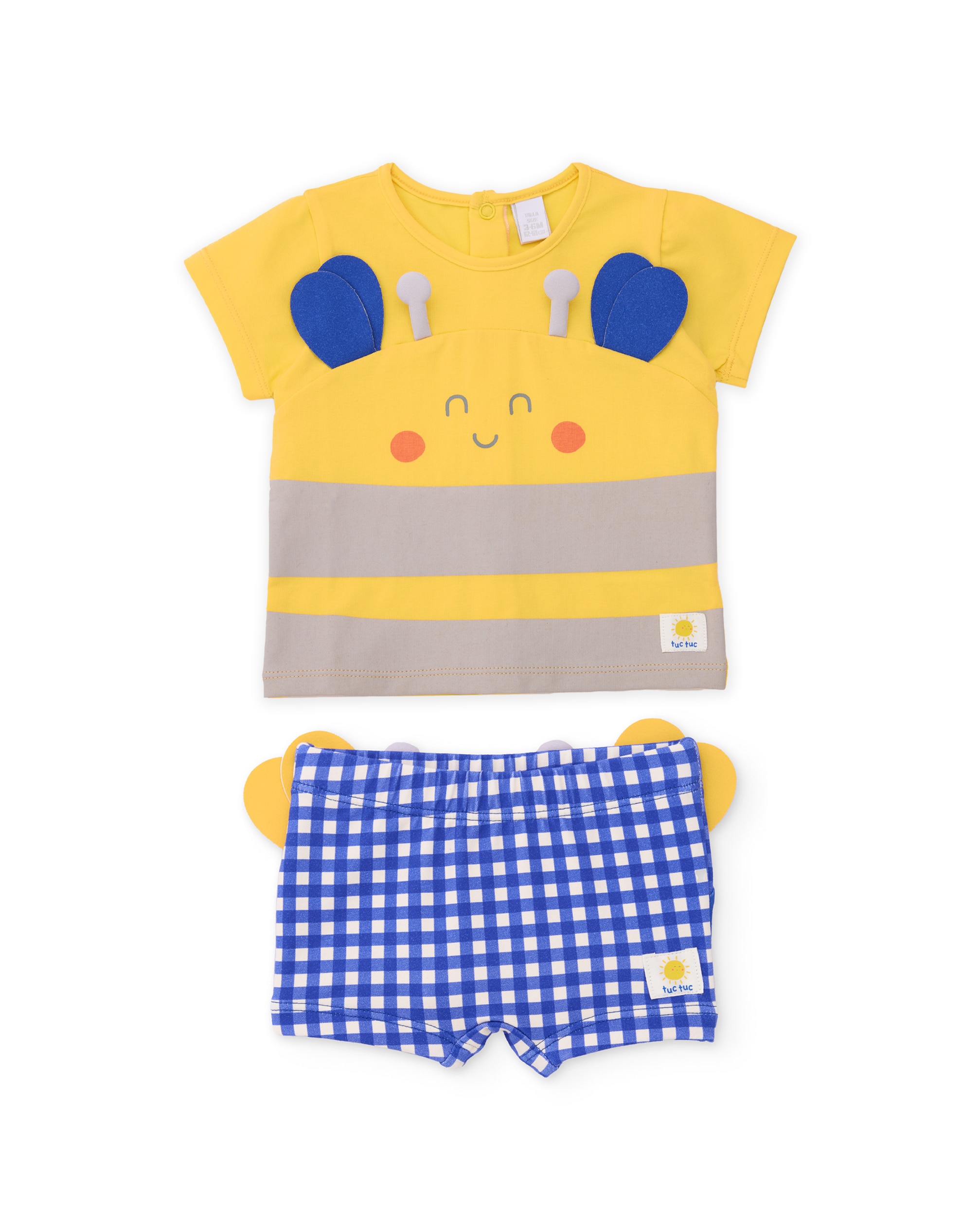 Imagem 0 de Fato de Banho para Bebé de Malha e Detalhes em Relevo