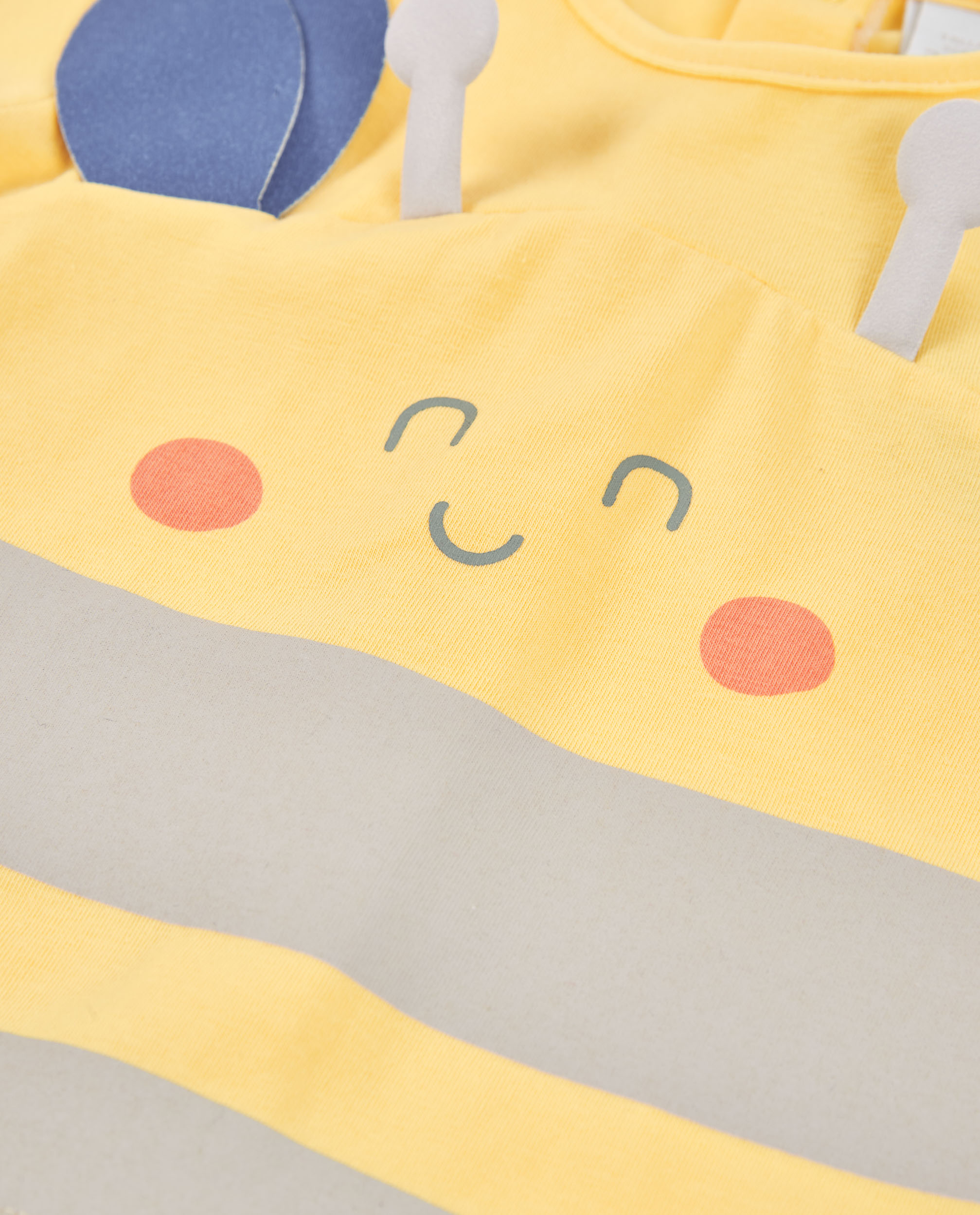 Fato de Banho para Bebé de Malha e Detalhes em Relevo Tuc tuc Amarelo-7