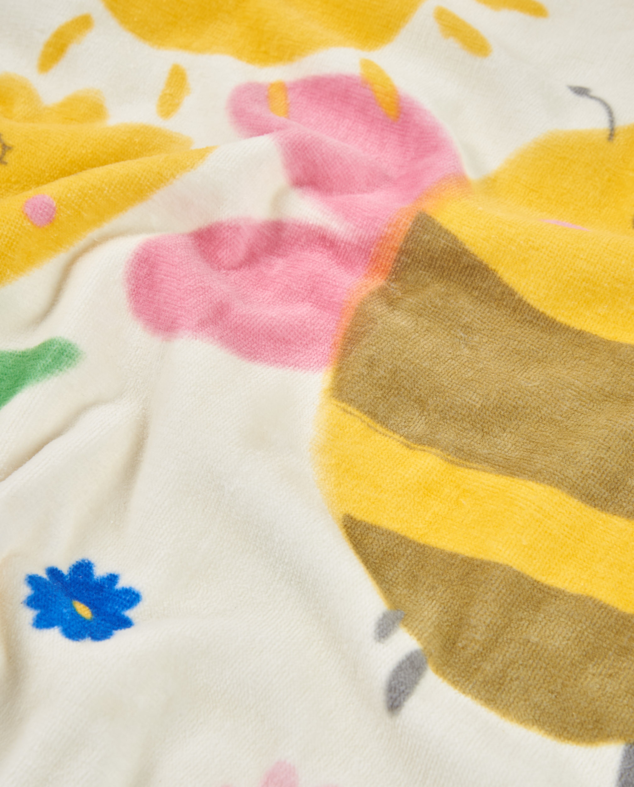Toalha Poncho para Recém-nascido de Malha com Capuz Tuc tuc Amarelo-4