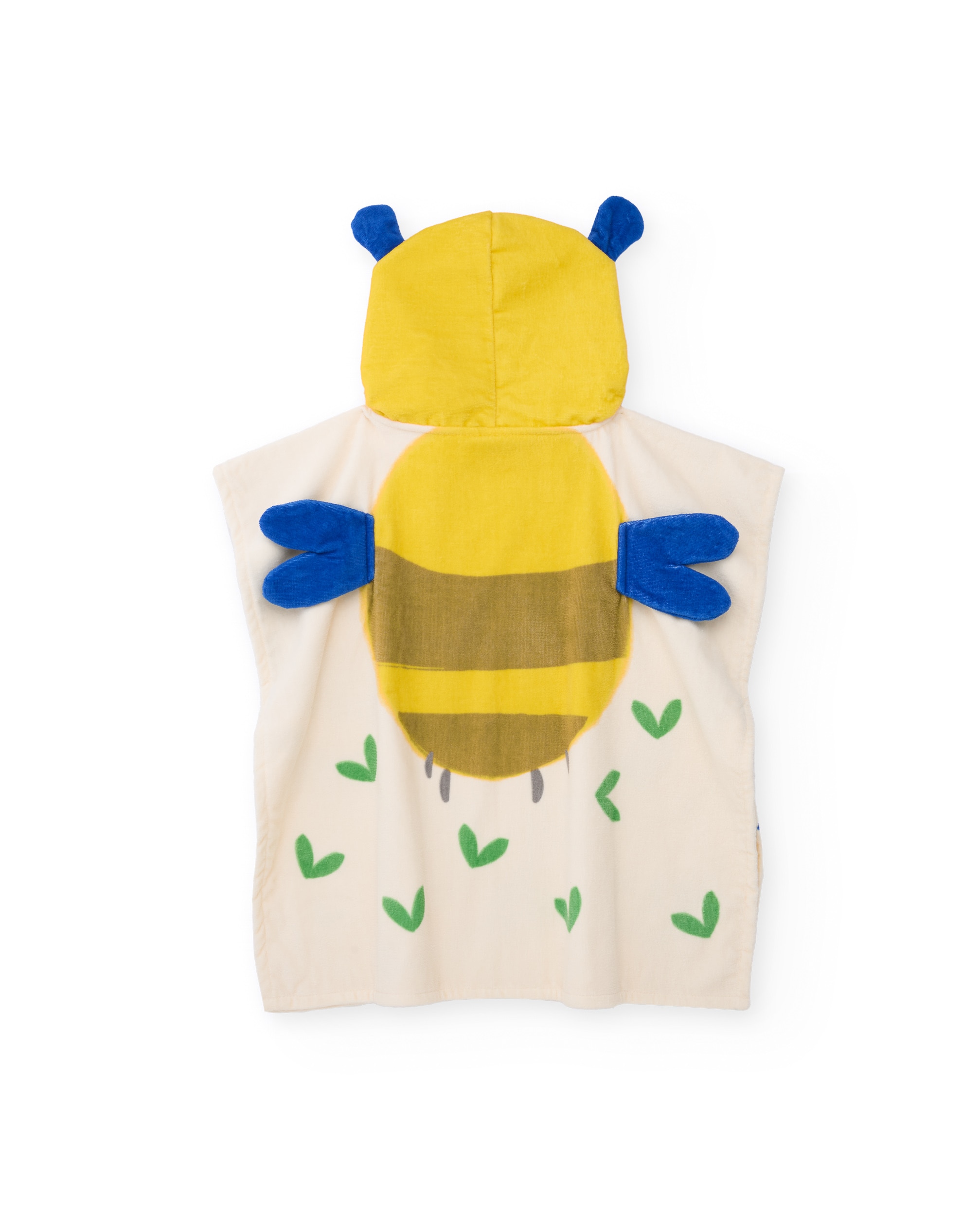Toalha Poncho para Recém-nascido de Malha e Detalhes em Relevo Tuc tuc Amarelo-2