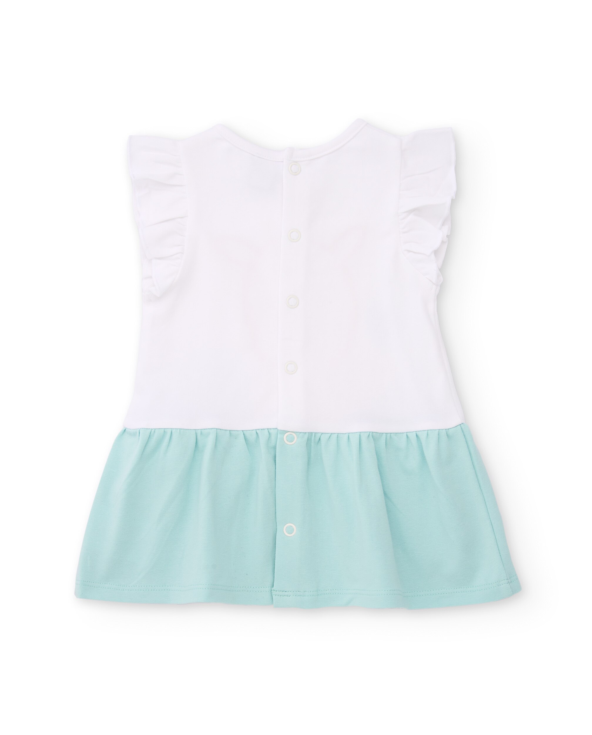 Vestido para Bebé de Malha e Design de Girafas Tuc tuc Branco-3