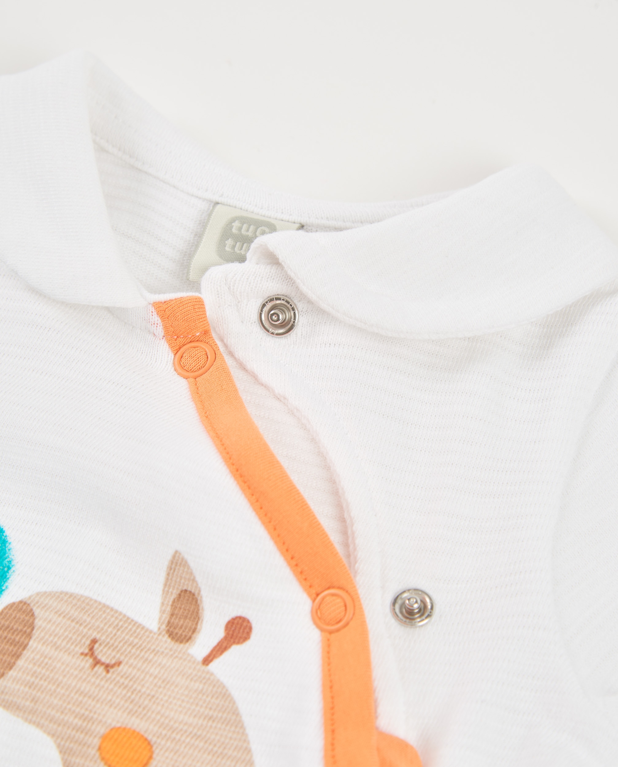 Babygrow para Bebé de Malha e Fecho Lateral Tuc tuc Branco-3