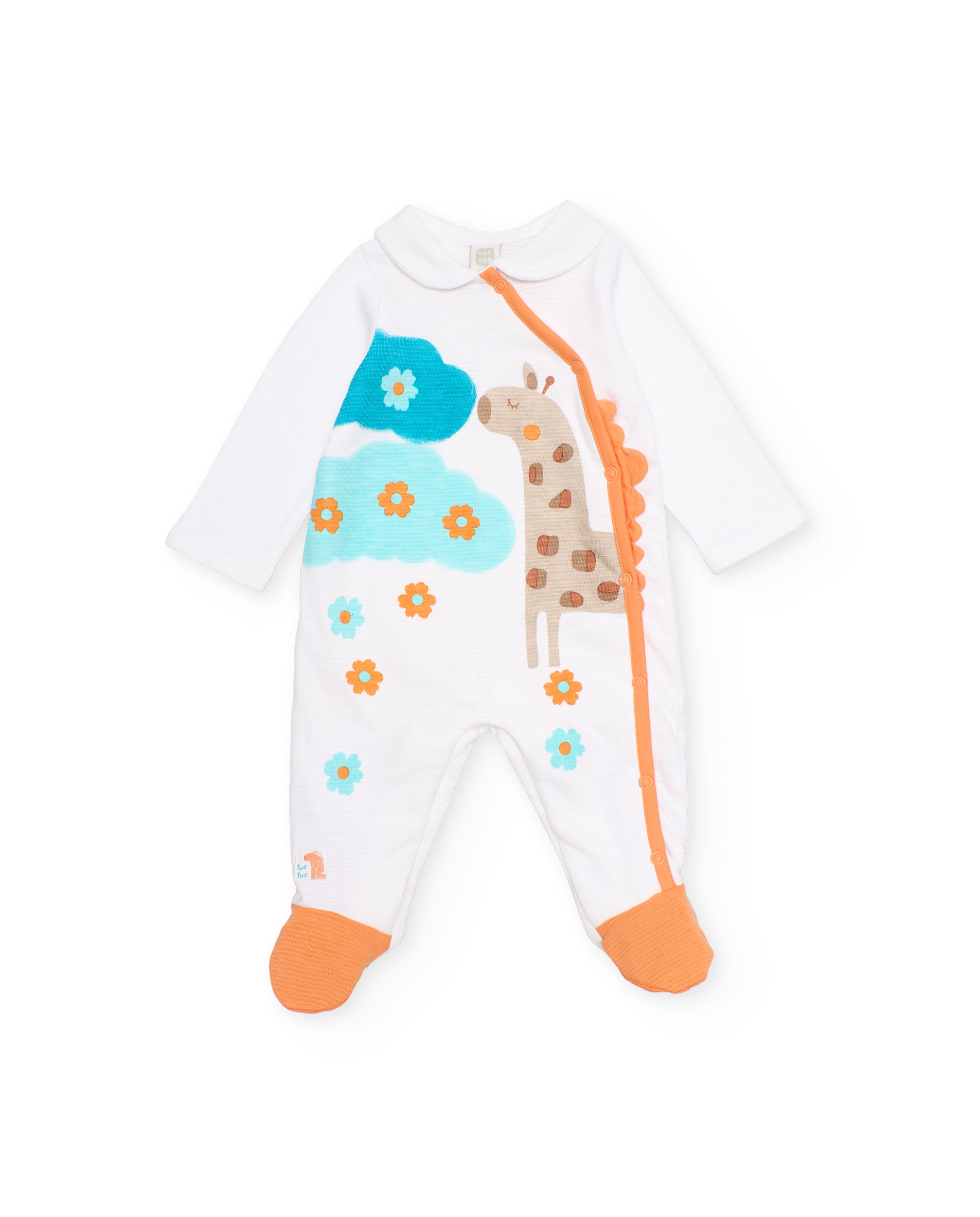 Babygrow para Bebé de Malha e Fecho Lateral Tuc tuc Branco-1