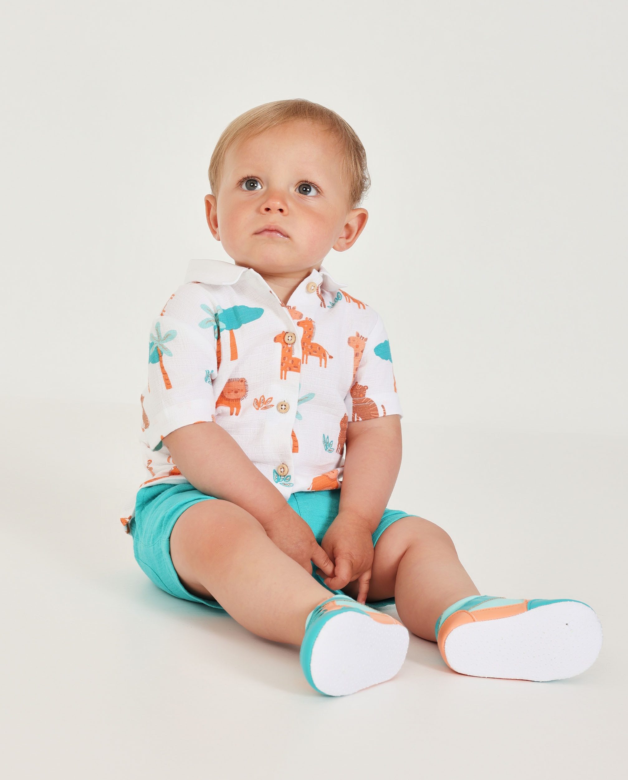Conjunto para Bebé de Plana e Estampado Sabana Branco-1