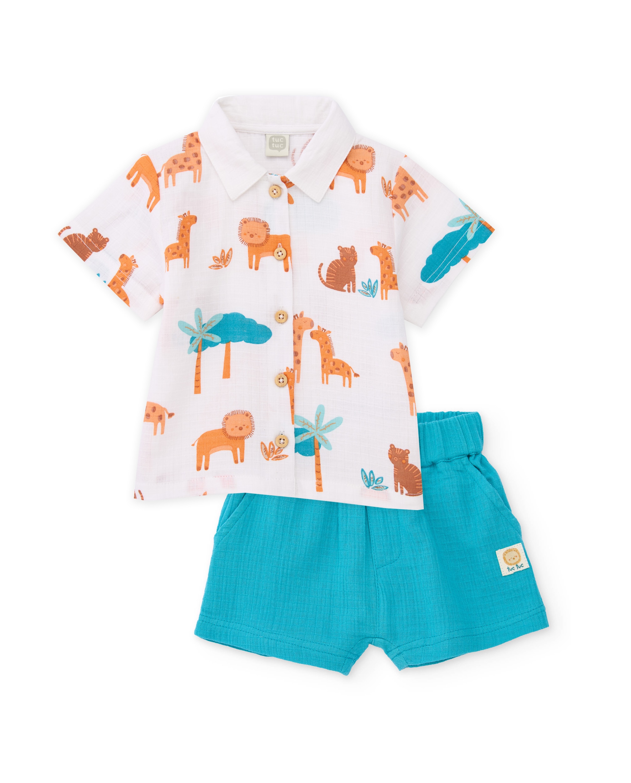 Conjunto para Bebé de Plana e Estampado Sabana Branco-2