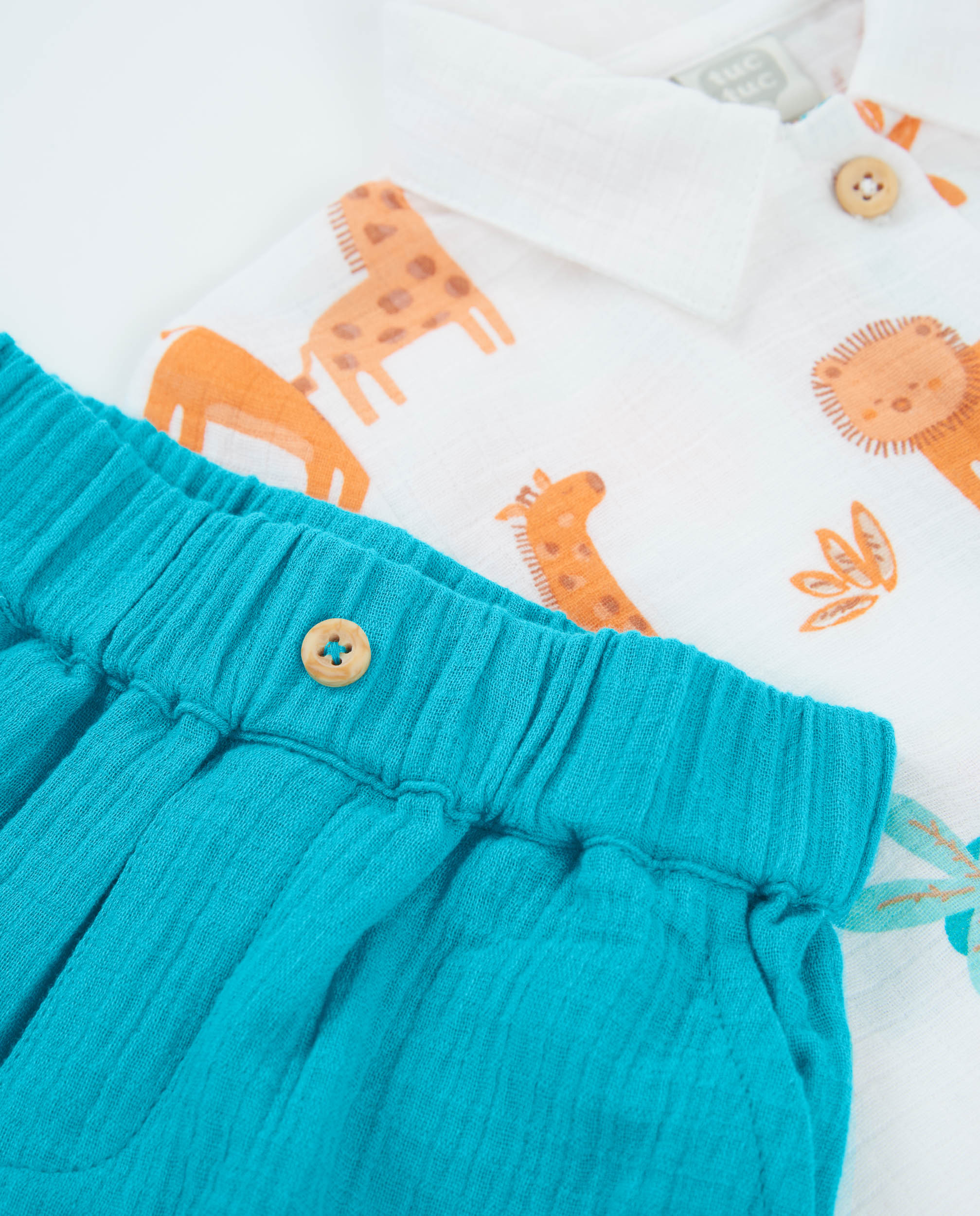 Conjunto para Bebé de Plana e Estampado Sabana Branco-7