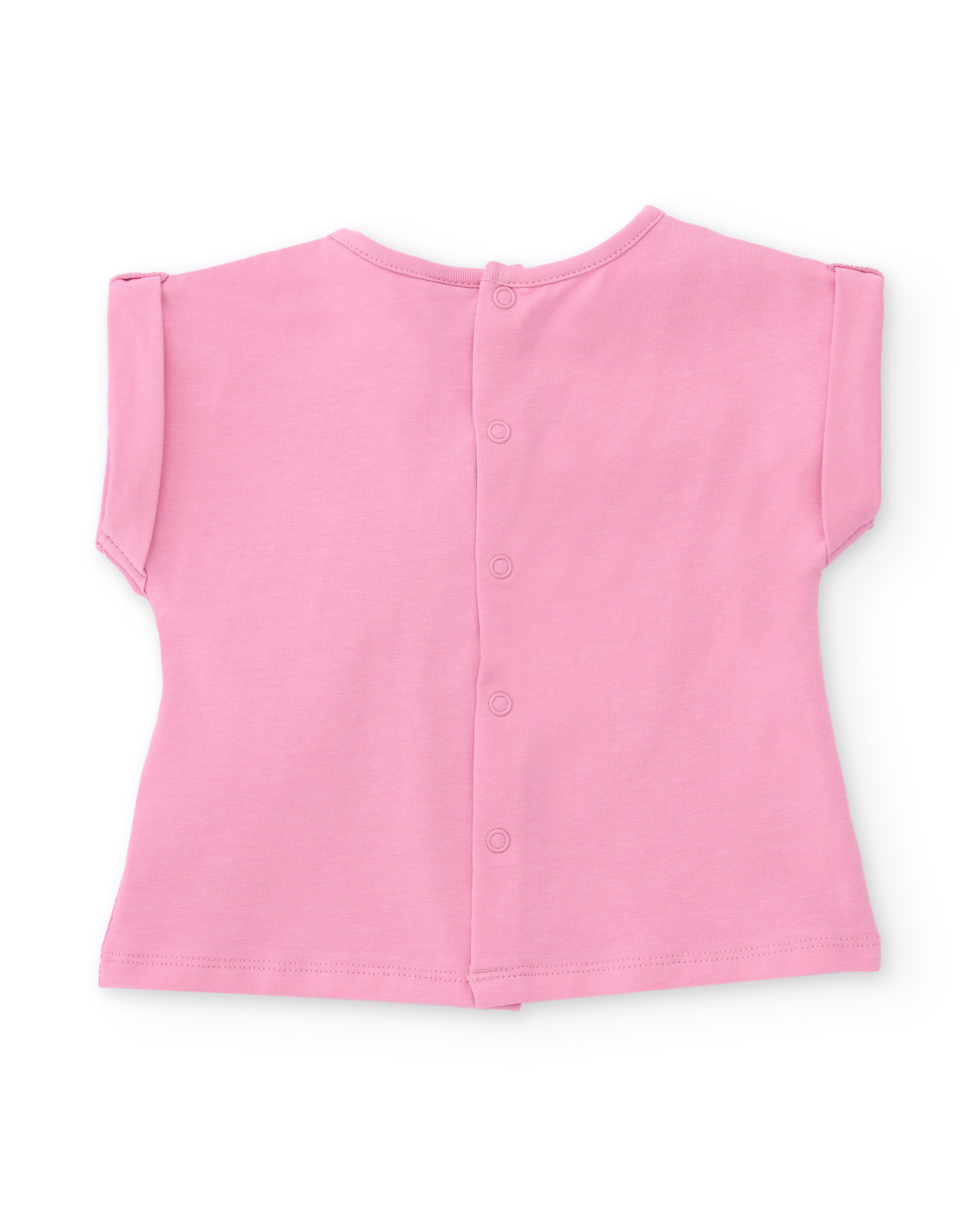 Conjunto para Bebé de Malha e Detalhe Frontal em Relevo Tuc tuc Rosa-3