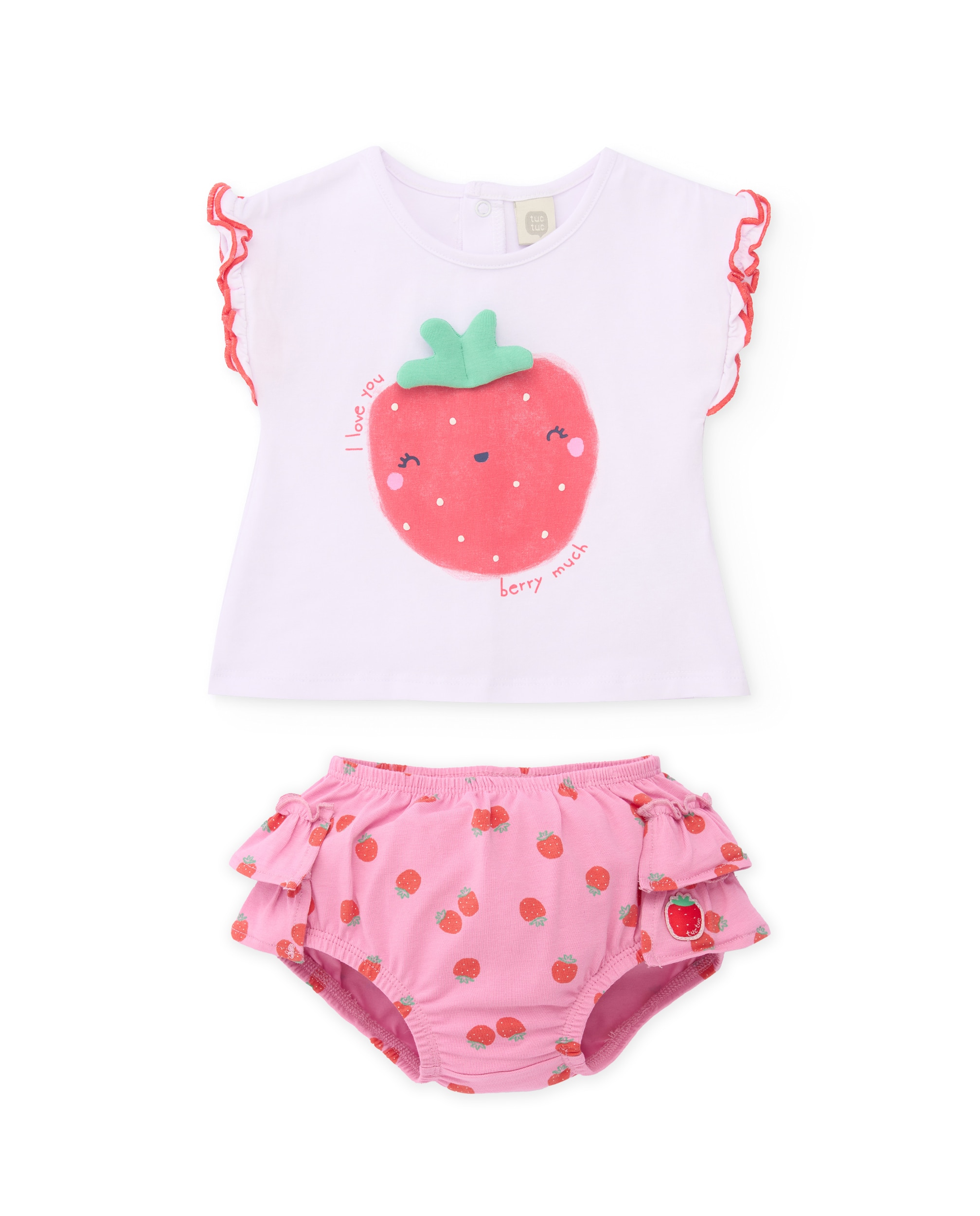 Imagem 0 de Conjunto para Bebé de Malha com Folho Posterior