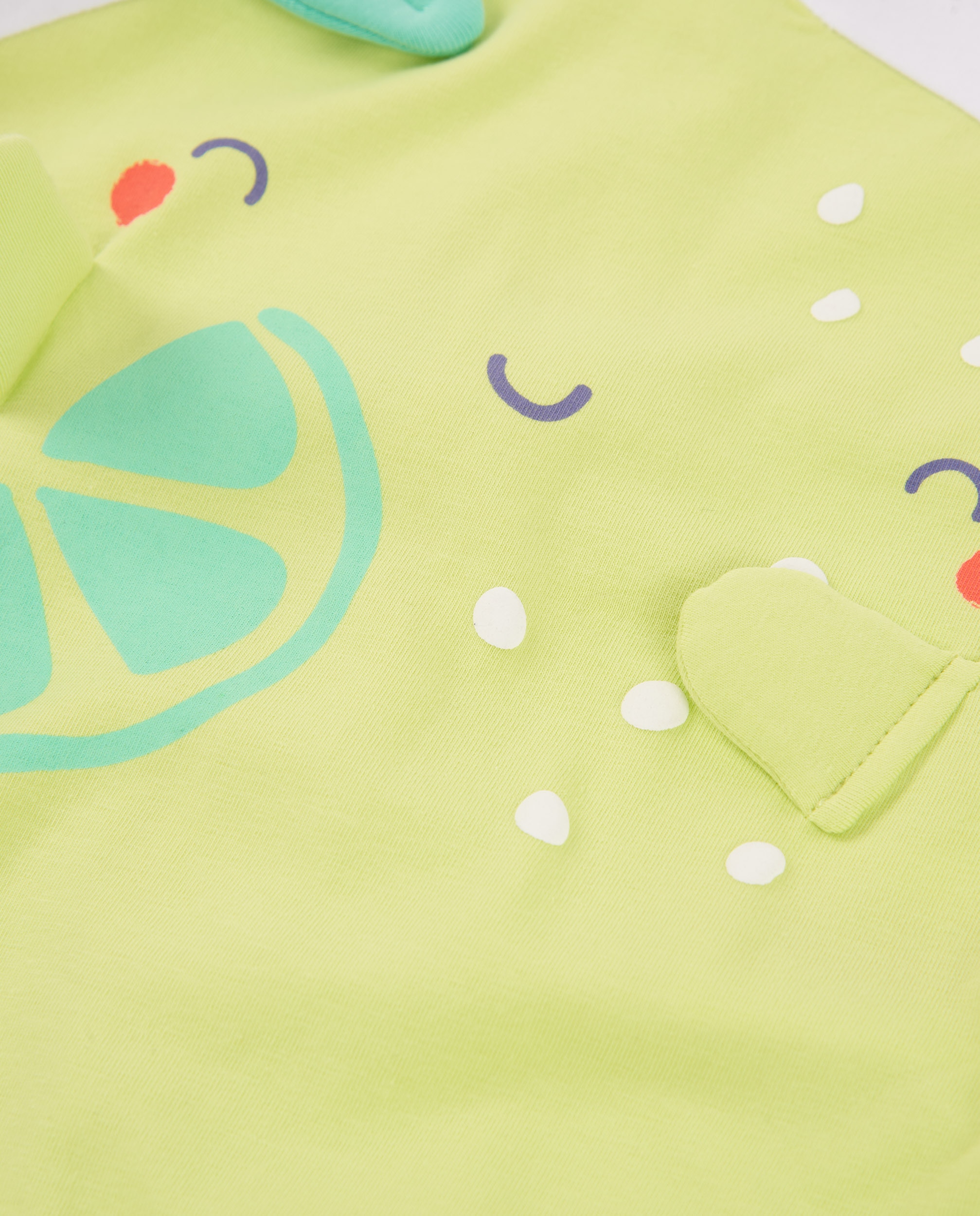 Babygrow para Bebé de Malha e Manga Comprida Verde-claro-3