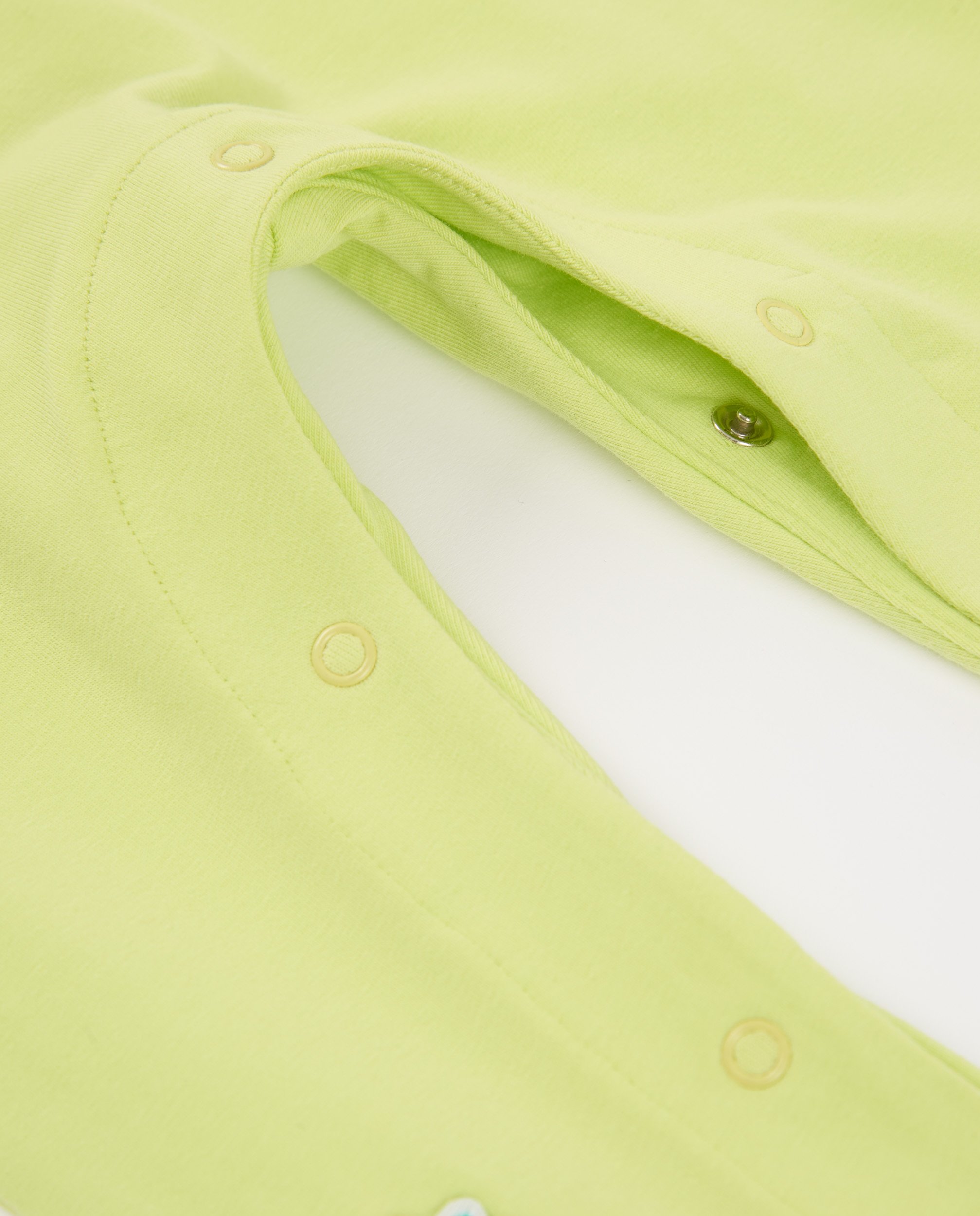 Babygrow para Bebé de Malha e Manga Comprida Verde-claro-4