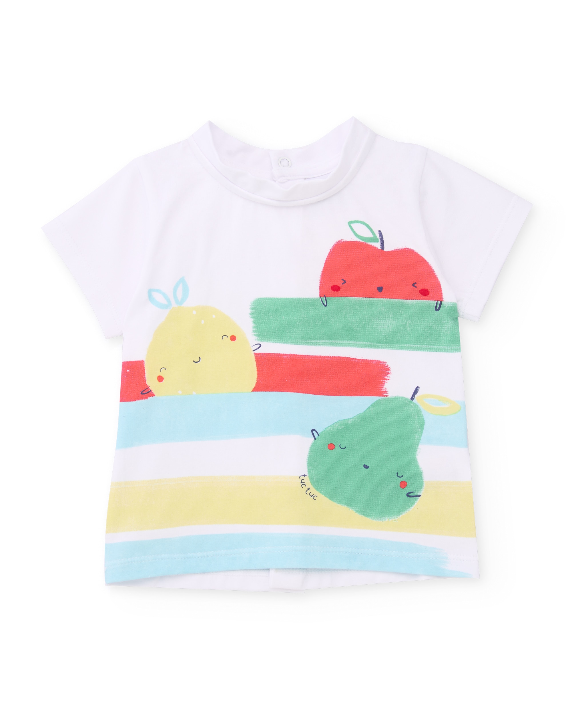 Fato de Banho para Bebé de Malha com Motivo Frutal Tuc tuc Branco-2