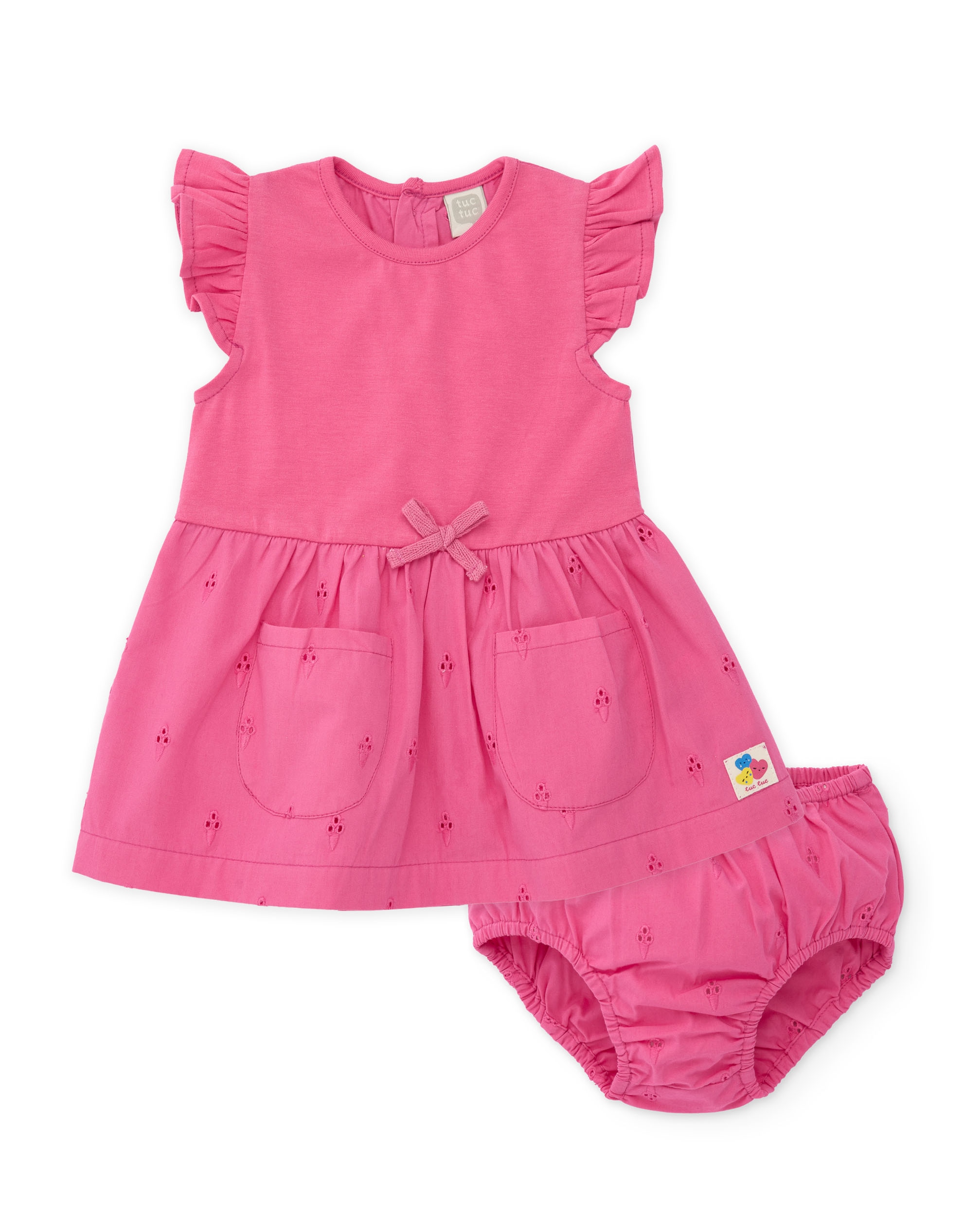 Imagem 0 de Vestido para Bebé de Plana com Bordados Delicados