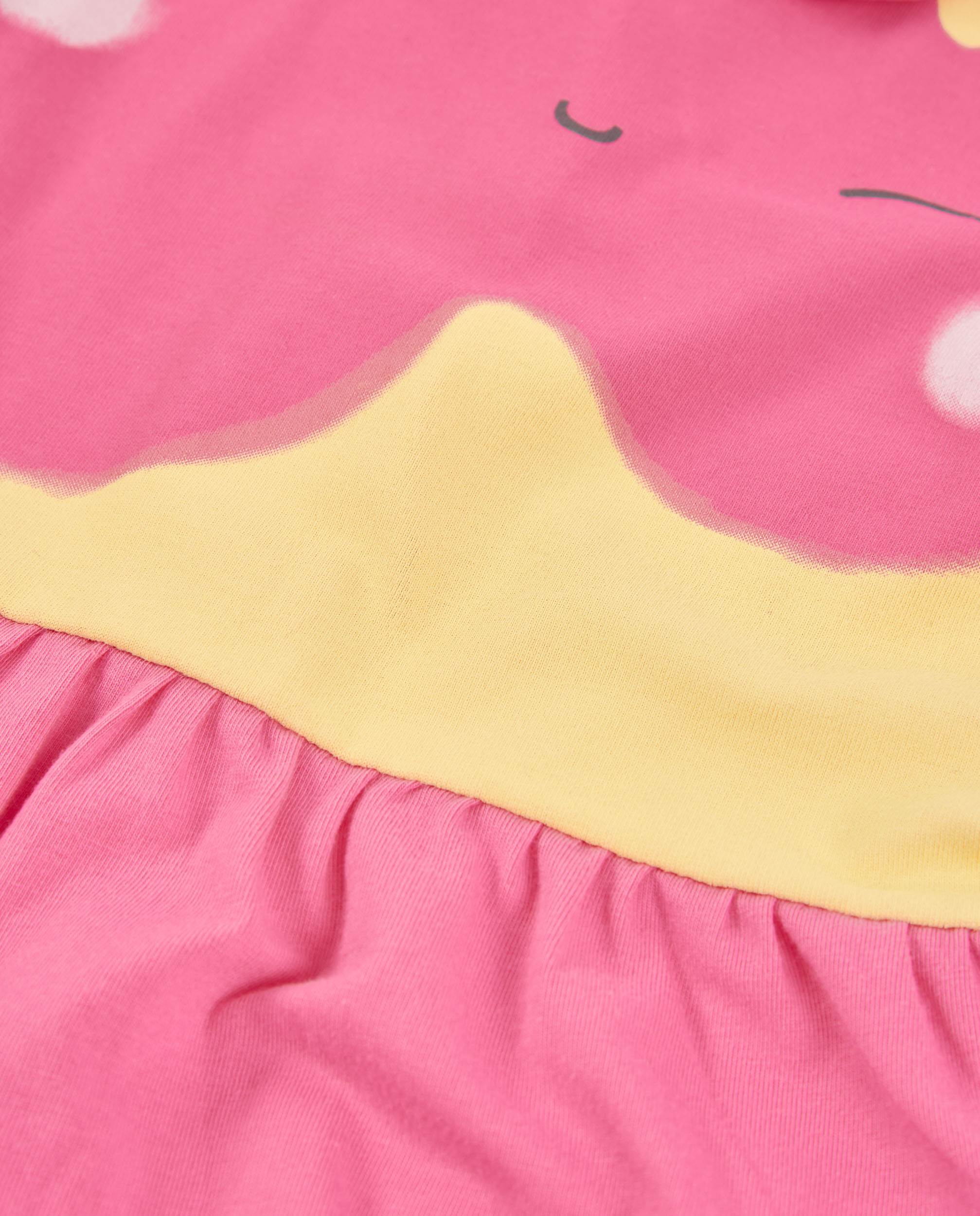 Vestido para Bebé de Malha com Saia Franzida Tuc tuc Rosa-7