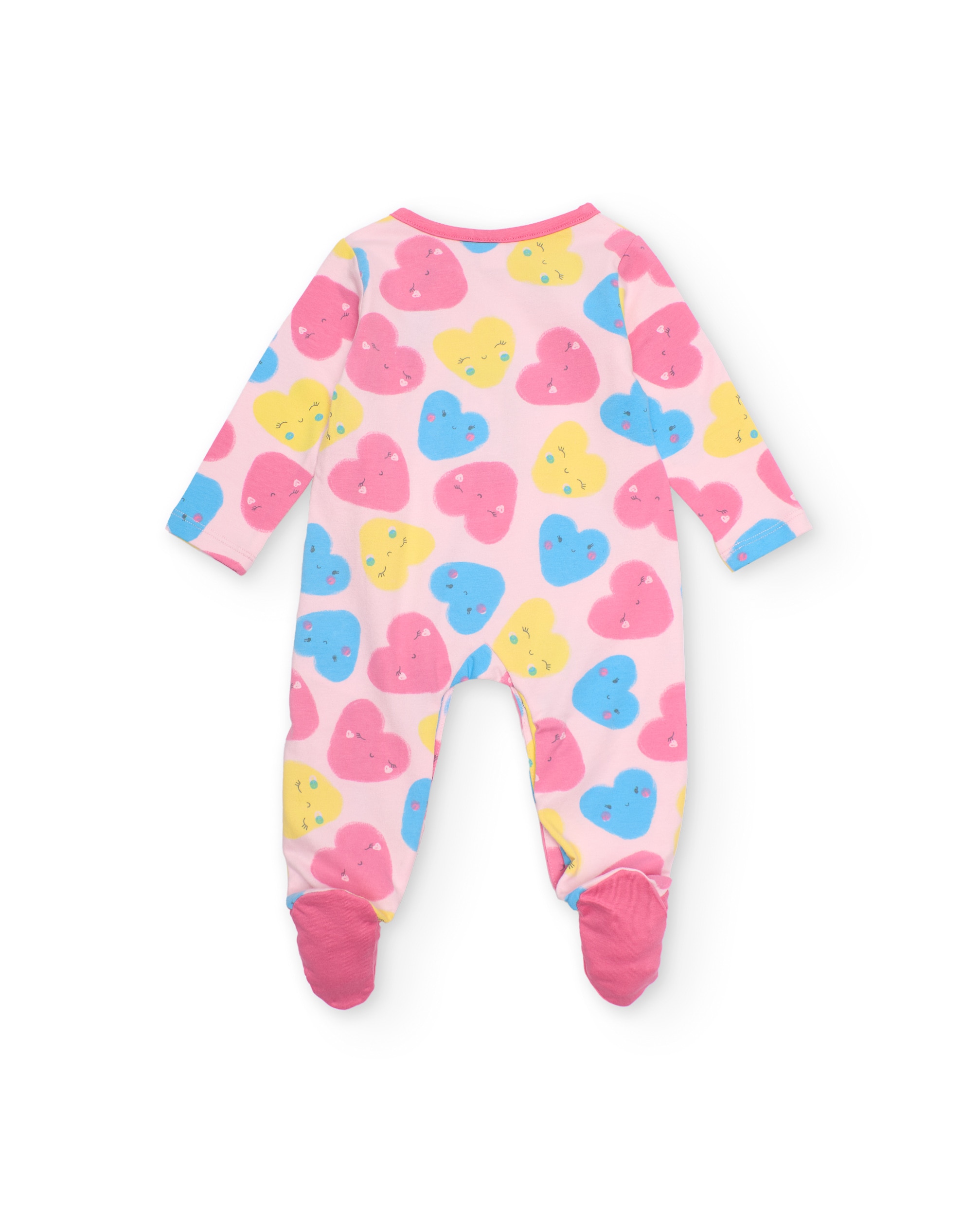 Babygrow para Bebé de Malha e Fecho Lateral Tuc tuc Rosa-2