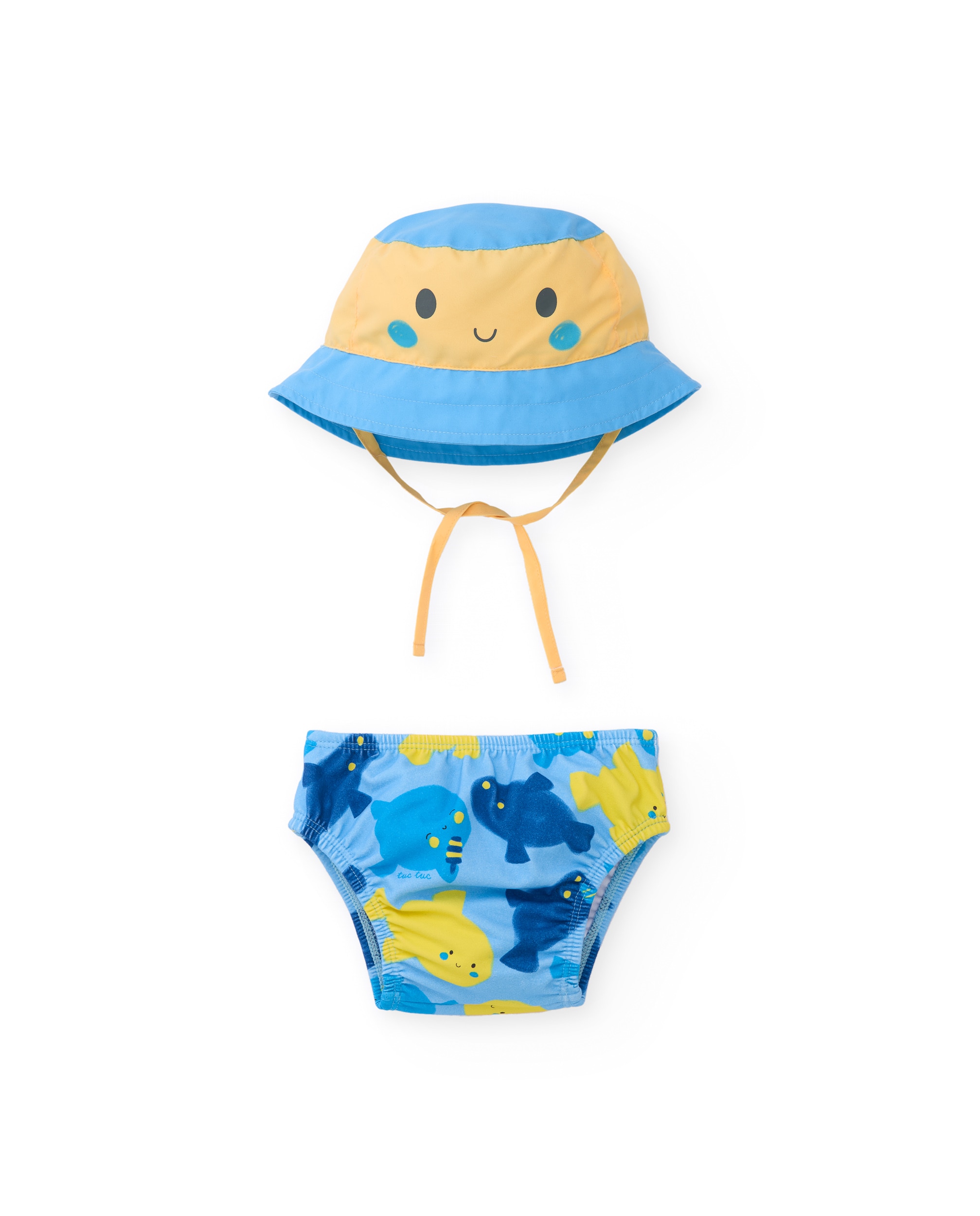 Imagem 0 de Fato de Banho para Bebé de Plana e Design de Carinha Sorridente