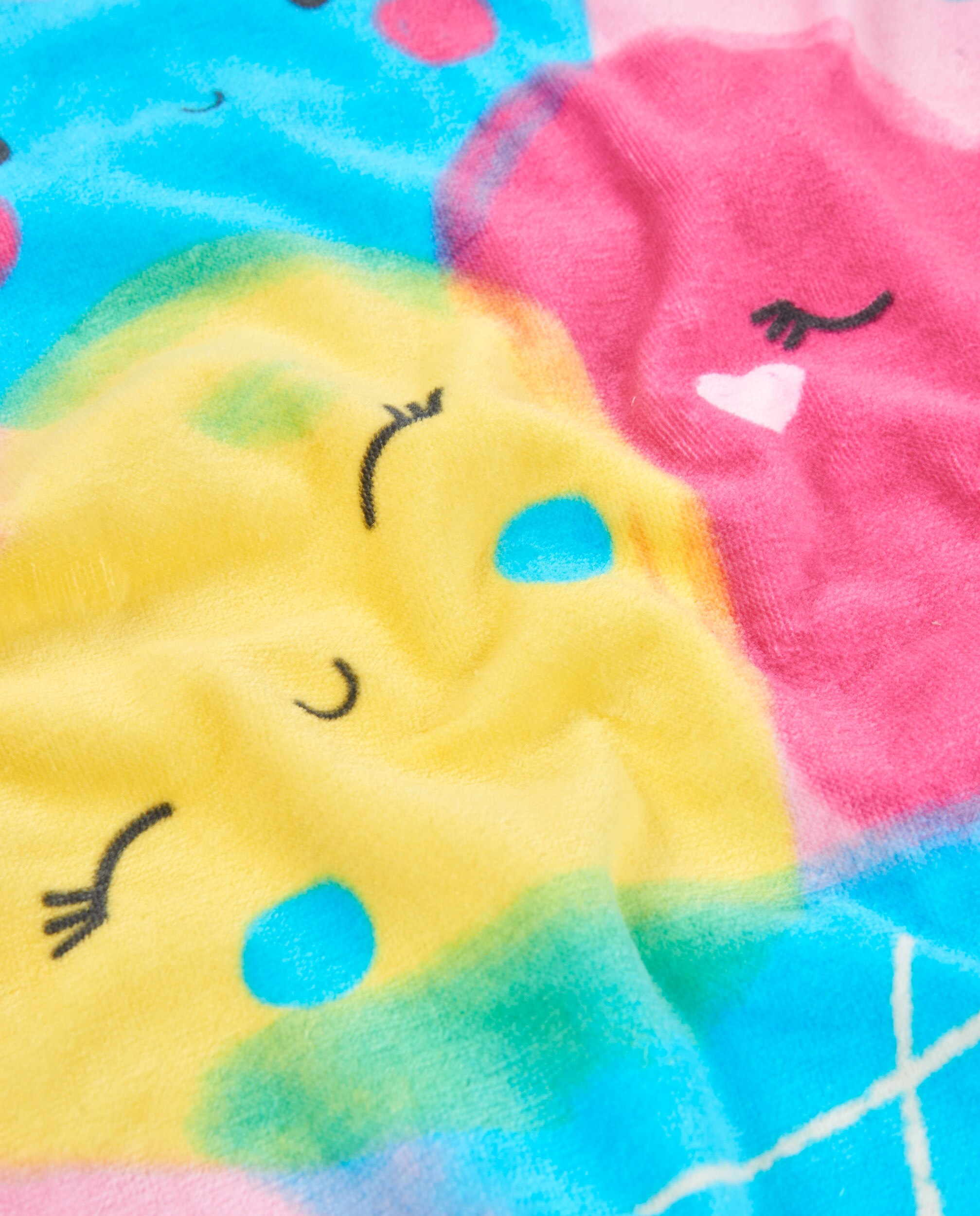 Toalha Poncho para Recém-nascido de Malha com Capuz Rosa-4