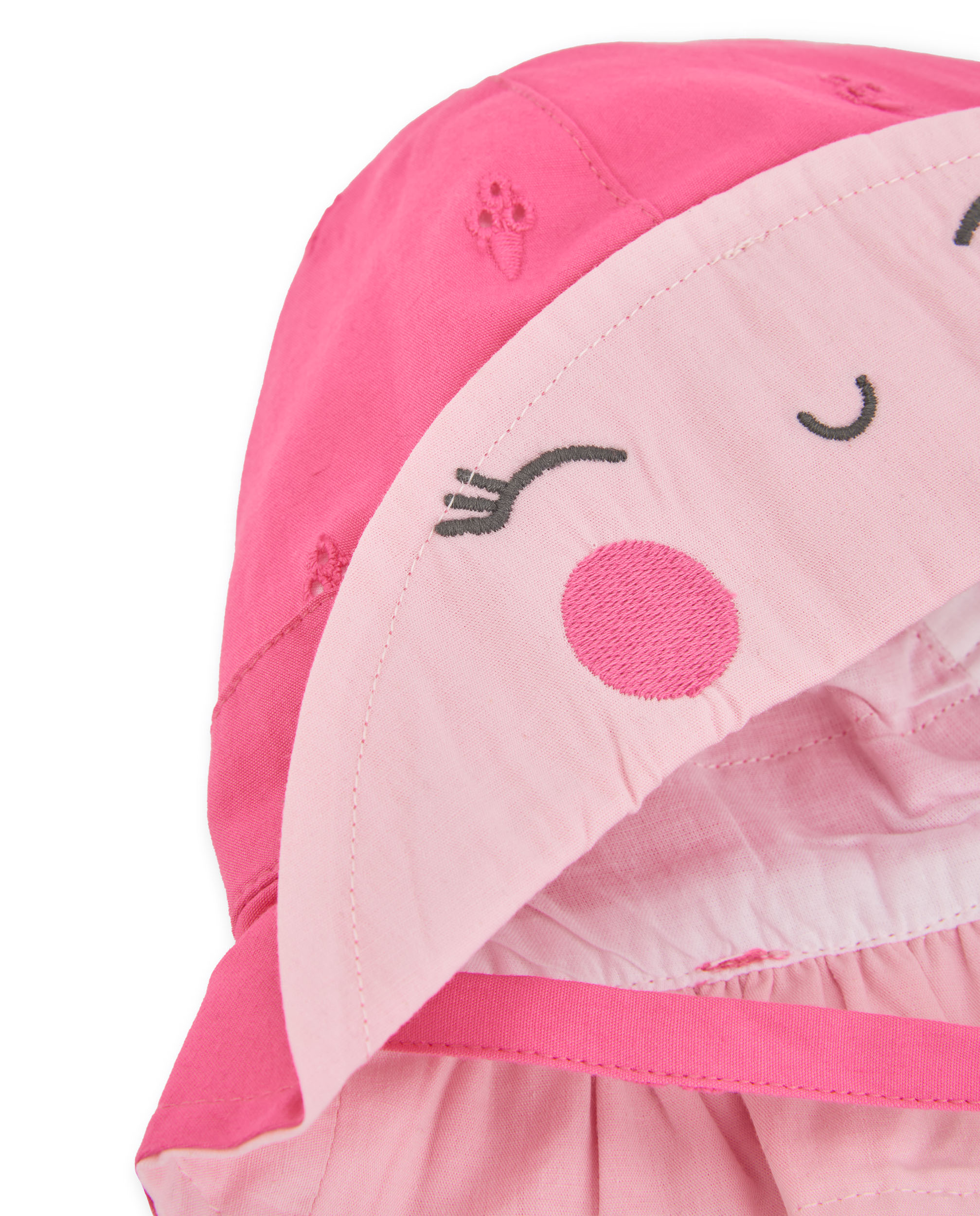 Chapéu para Bebé de Plana e Tira Ajustável Tuc tuc Rosa-3