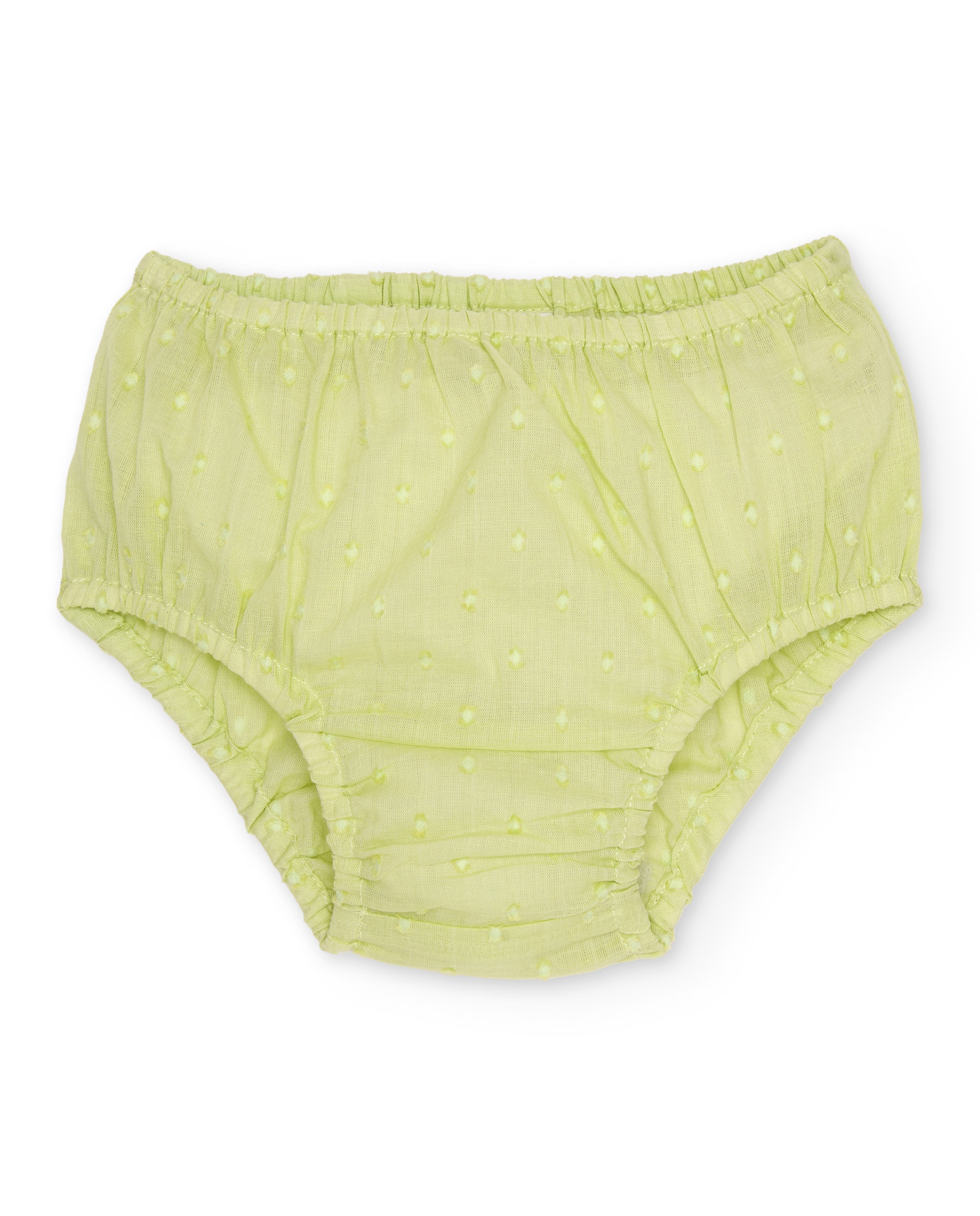 Vestido para Bebé de Plana e Textura de Bolinhas Tuc tuc Verde-claro-4