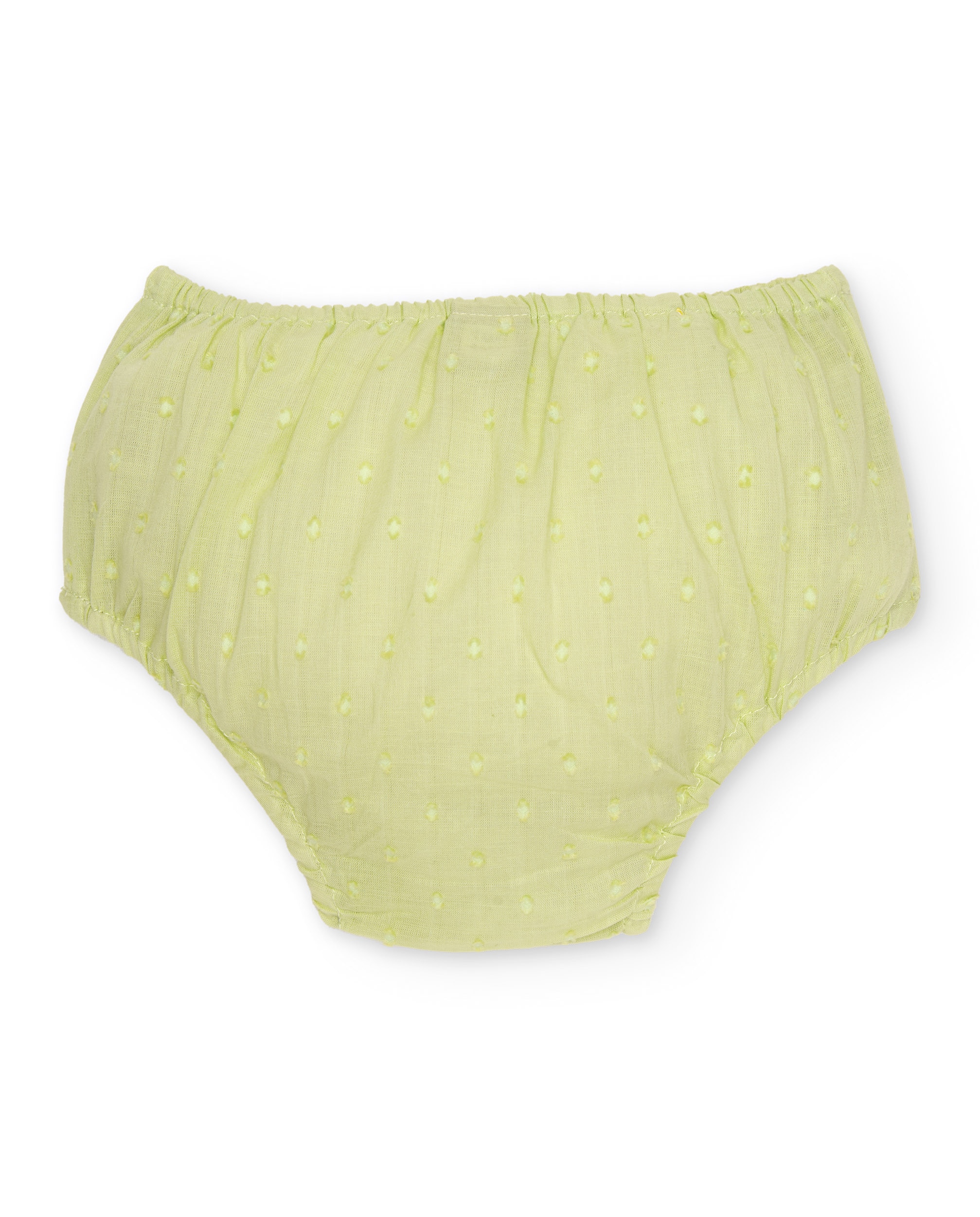 Vestido para Bebé de Plana e Textura de Bolinhas Tuc tuc Verde-claro-5