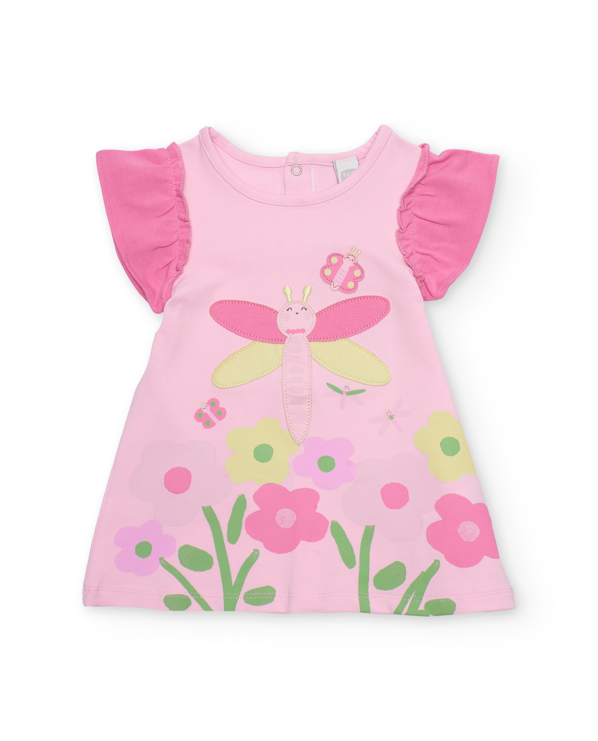 Vestido para Bebé de Malha com Design de Libélula Tuc tuc Rosa-2