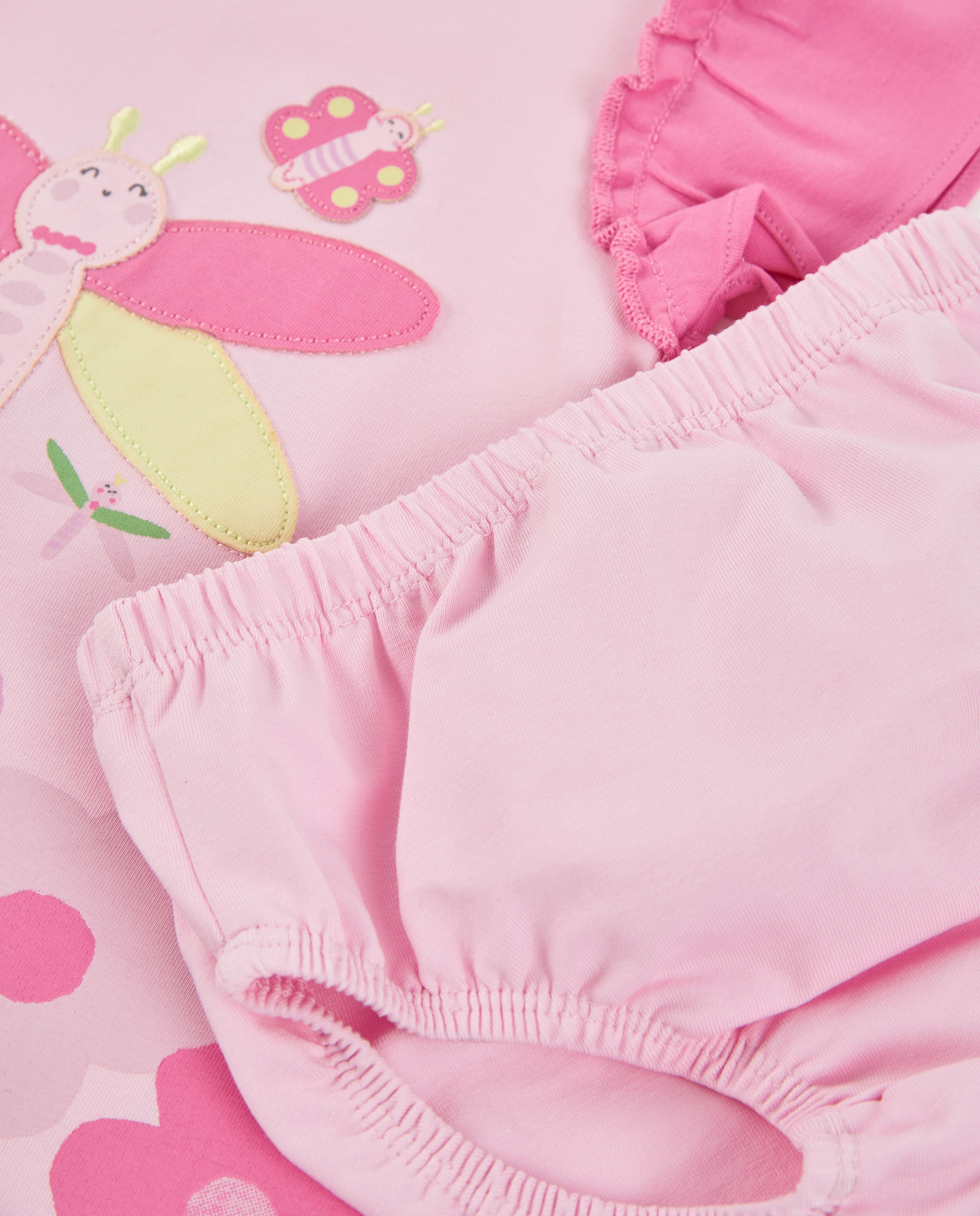 Vestido para Bebé de Malha com Design de Libélula Tuc tuc Rosa-6