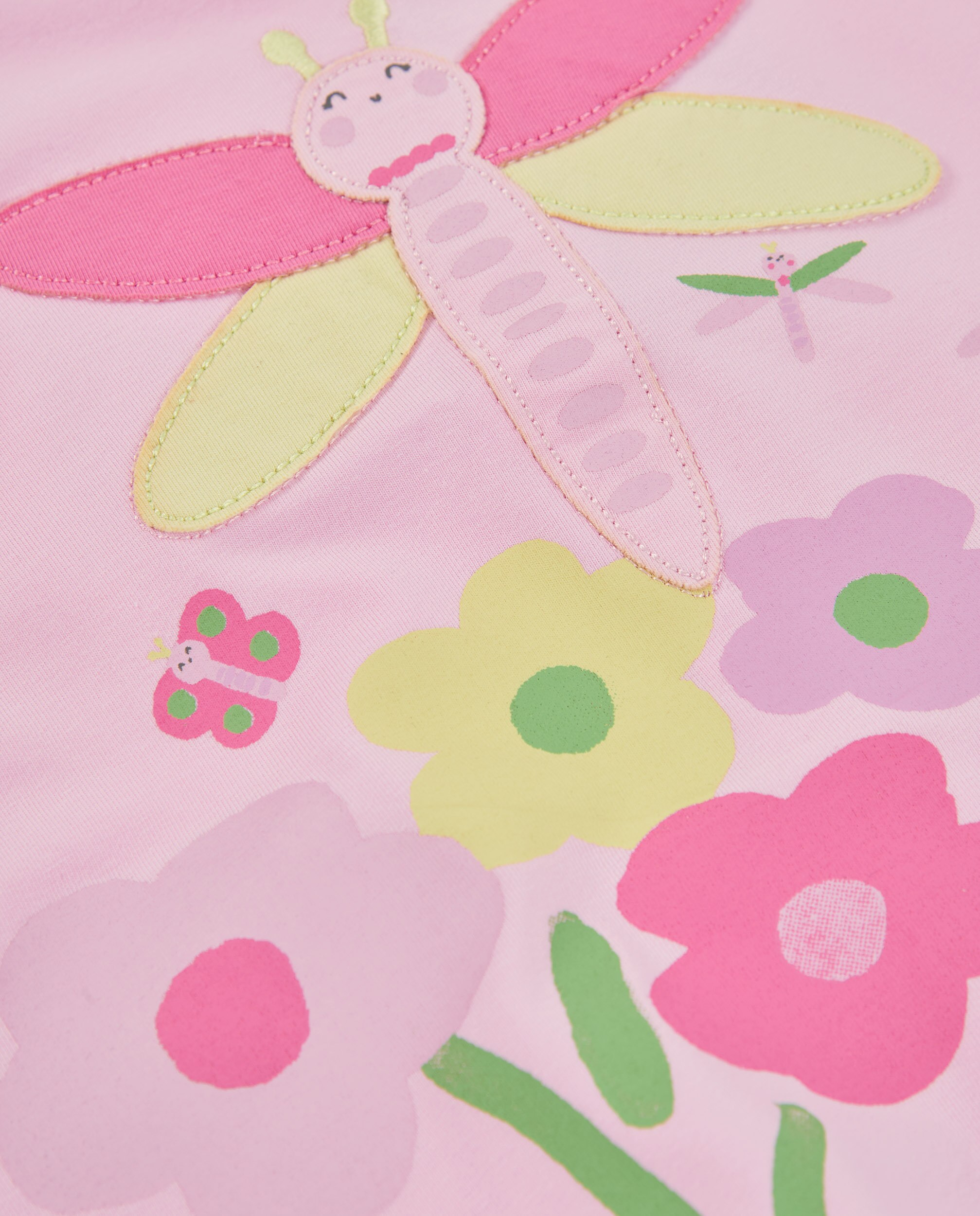 Vestido para Bebé de Malha com Design de Libélula Tuc tuc Rosa-7