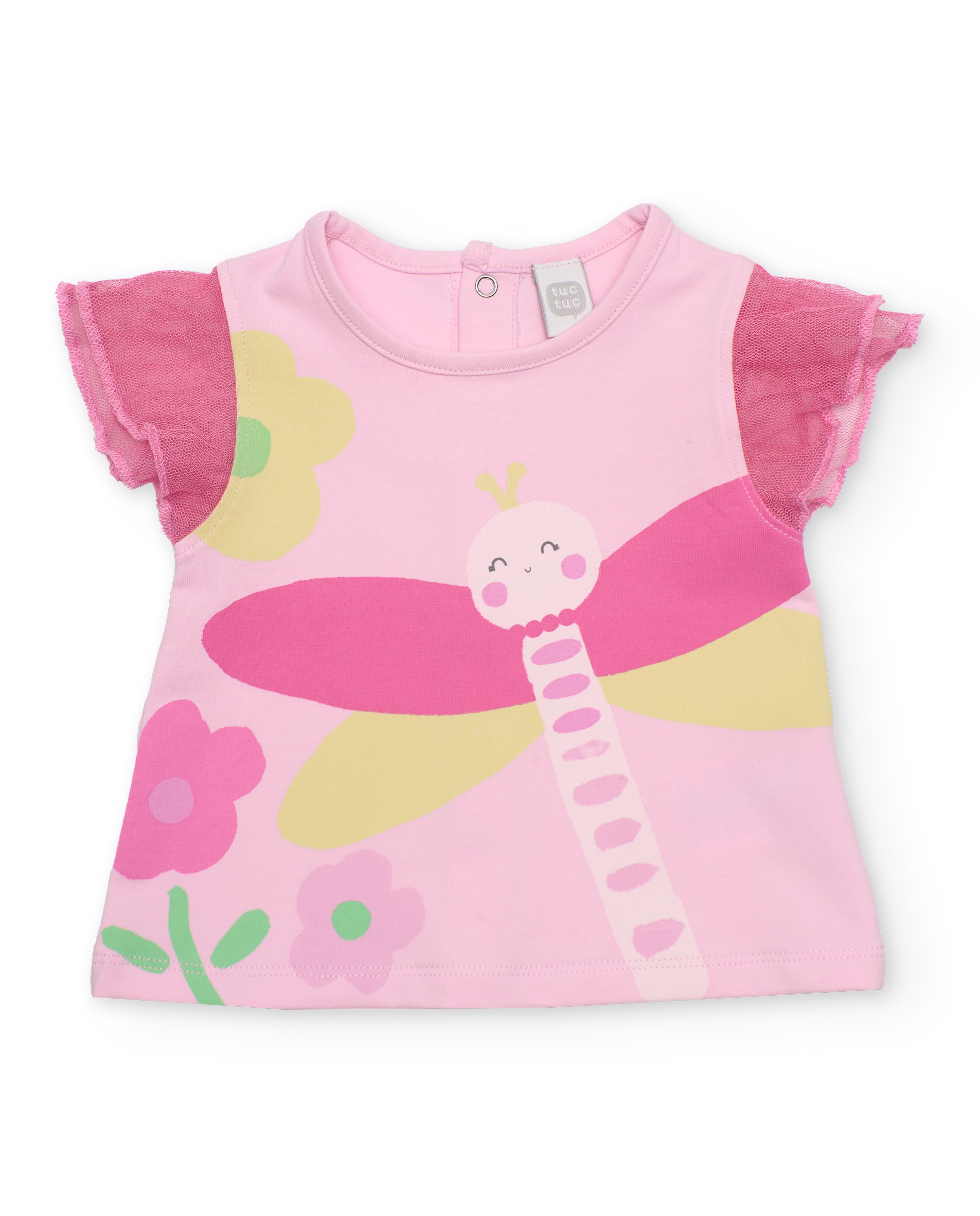 Conjunto para Bebé de Malha e Mangas de Tule Tuc tuc Rosa-2