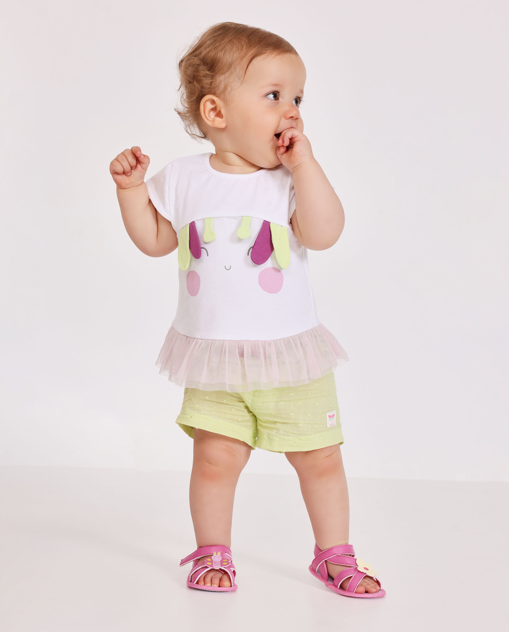 Imagem 0 de Conjunto para Bebé de Malha e Folho de Tule