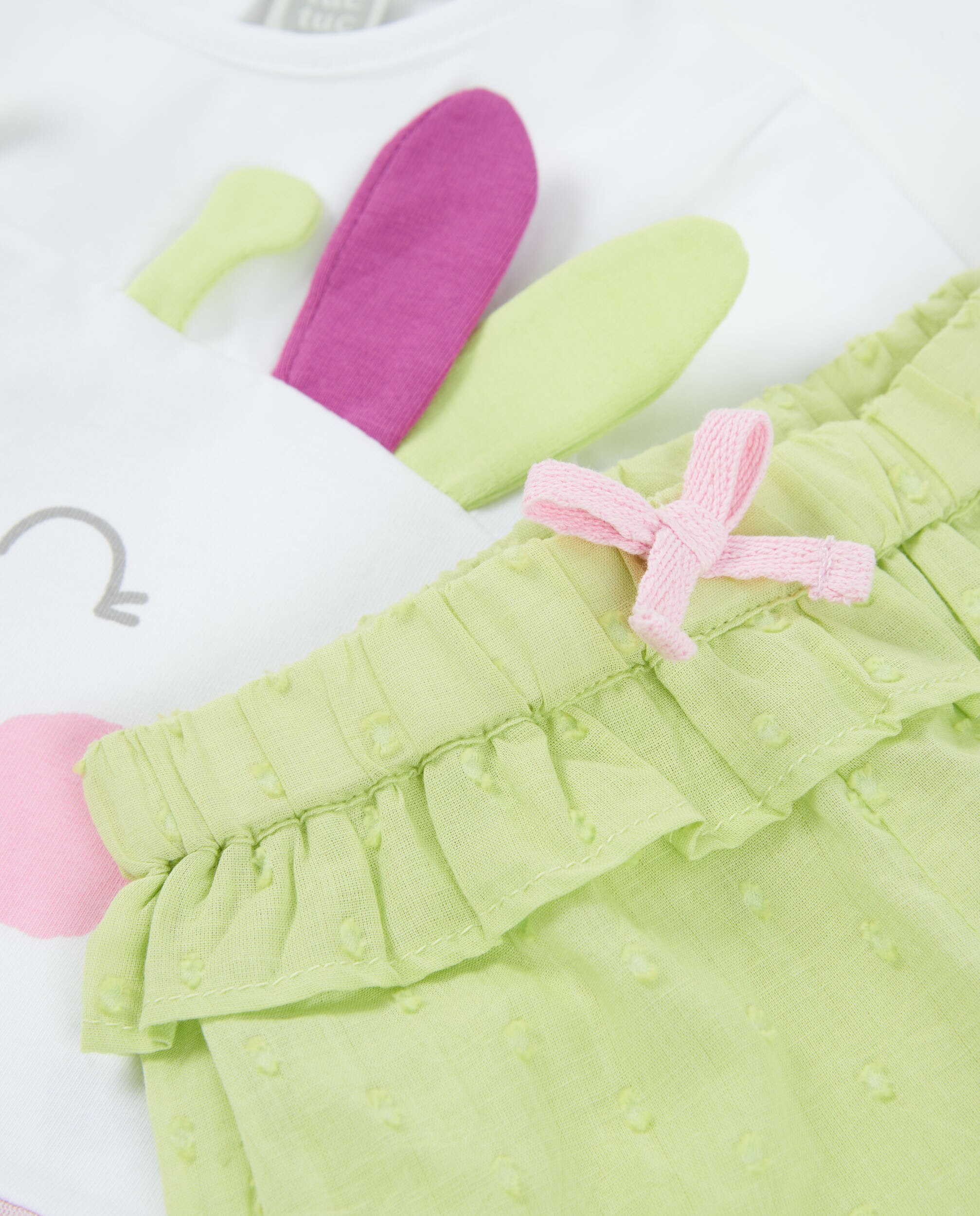 Conjunto para Bebé de Malha e Folho de Tule Tuc tuc Branco-7