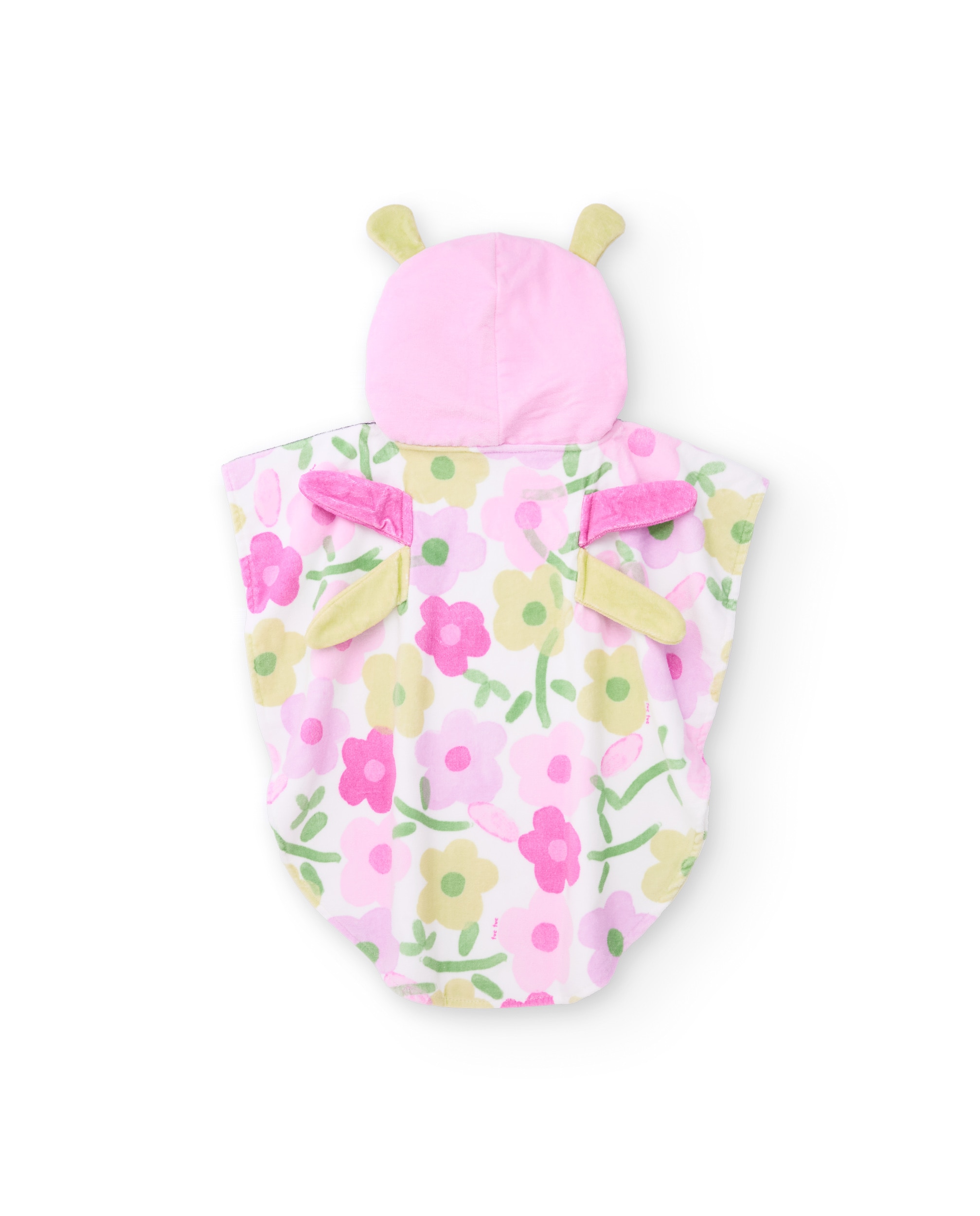 Toalha Poncho para Bebé de Malha e Capuz Tuc tuc Rosa-2
