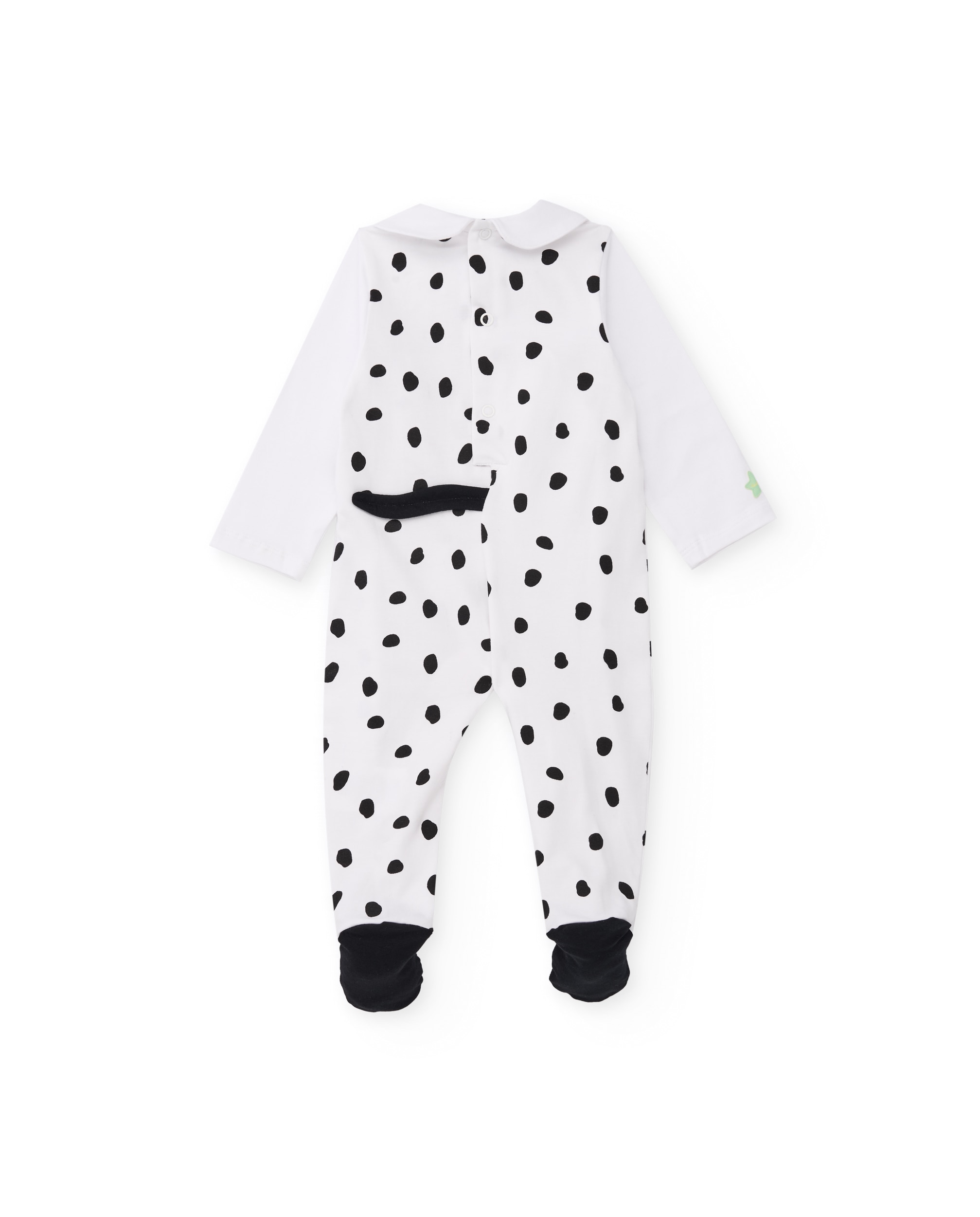 Babygrow para Bebé de Malha e Apliques em Relevo Branco-2