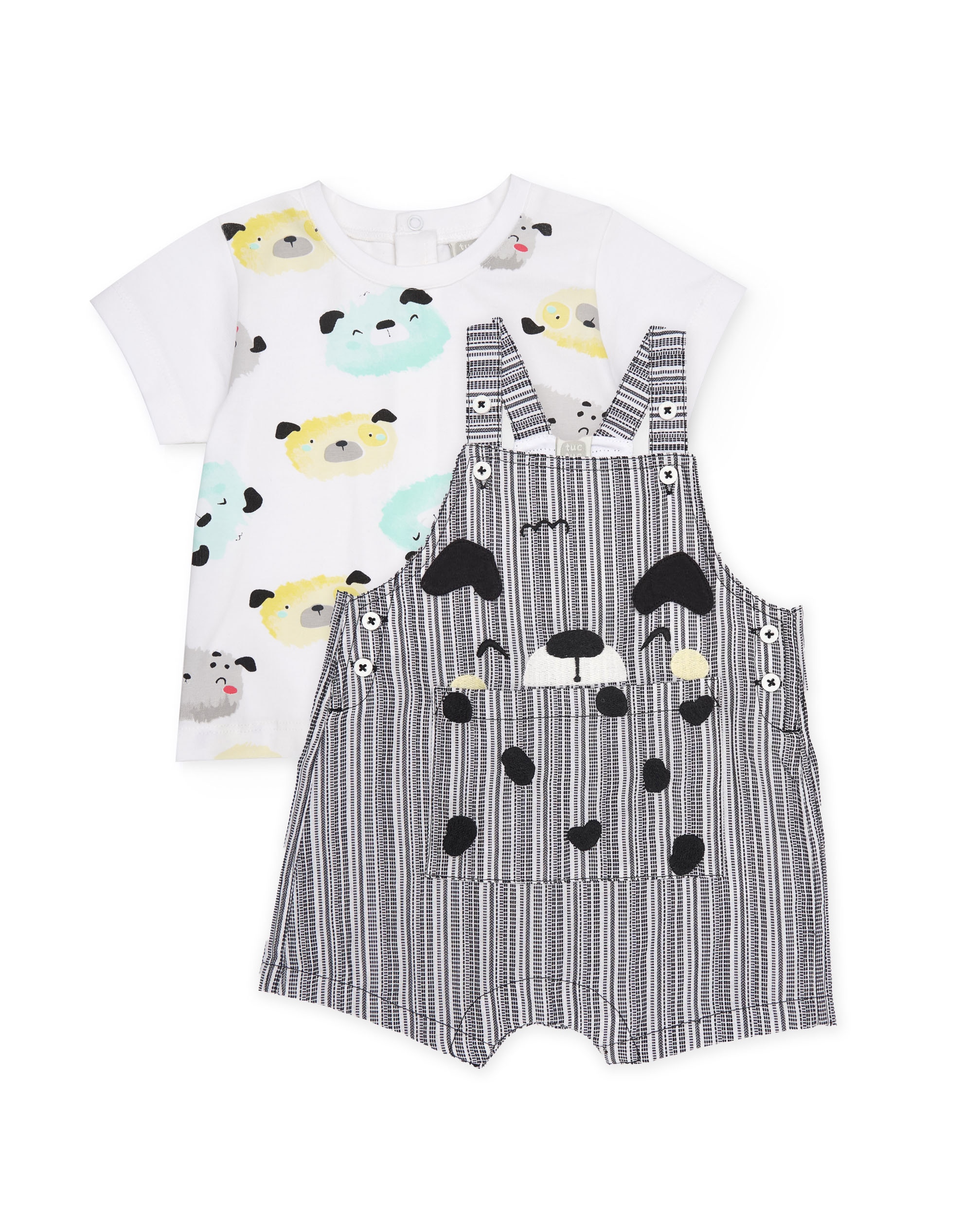 Conjunto para Bebé de Malha com Design Às Riscas Tuc tuc Cinzento-2