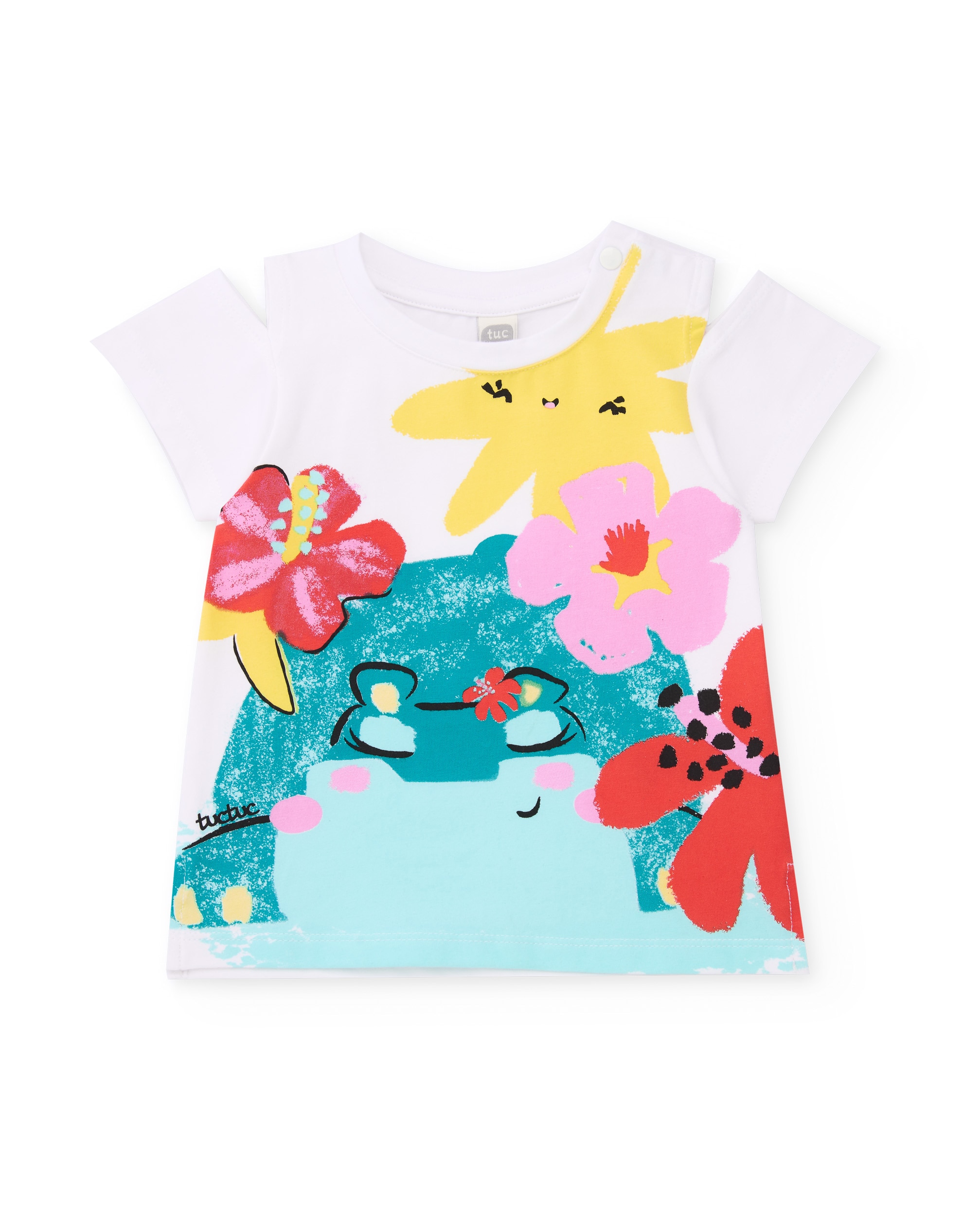 Conjunto Infantil de Malha e Design Floral Multicolor-2