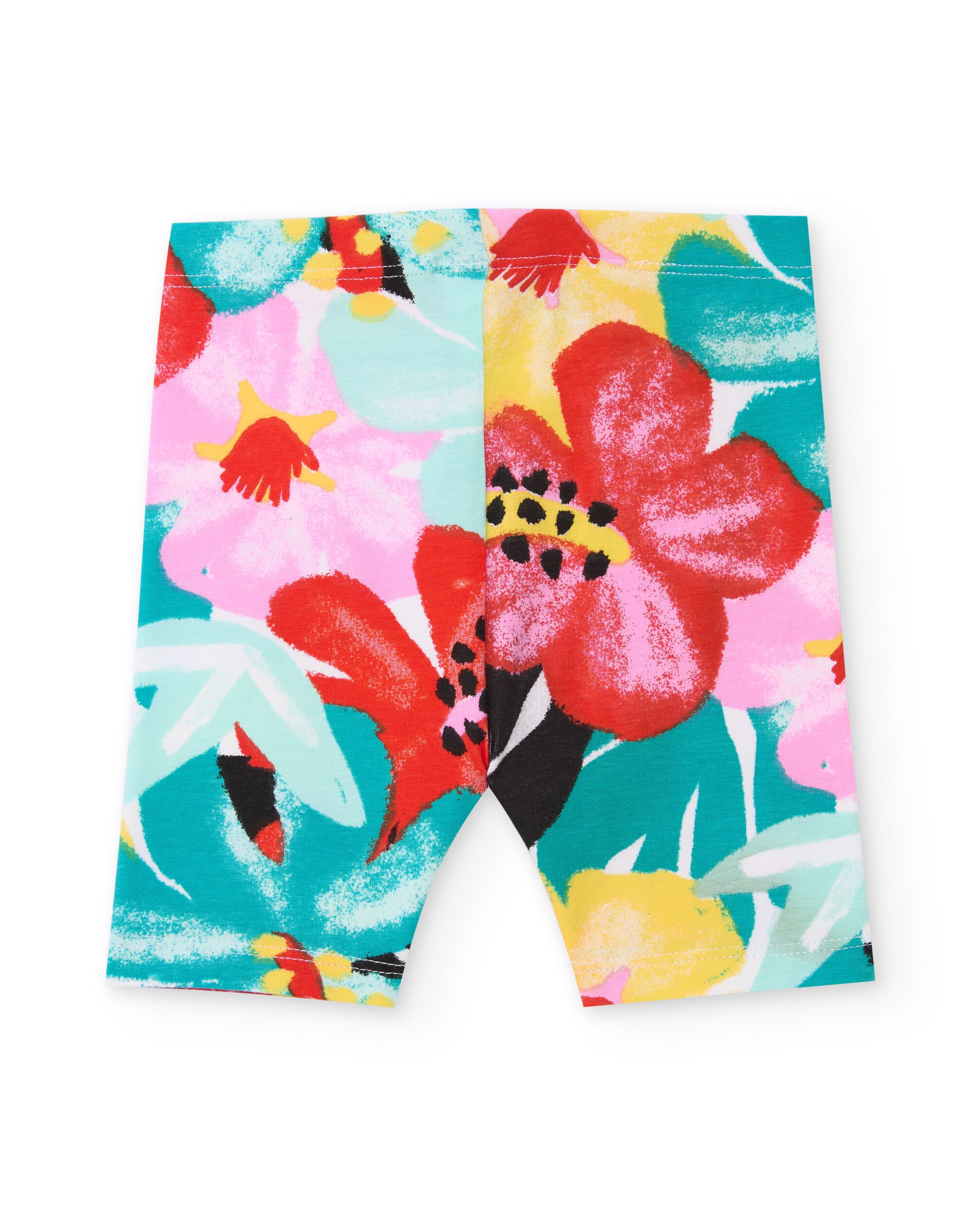 Conjunto Infantil de Malha e Design Floral Multicolor-5