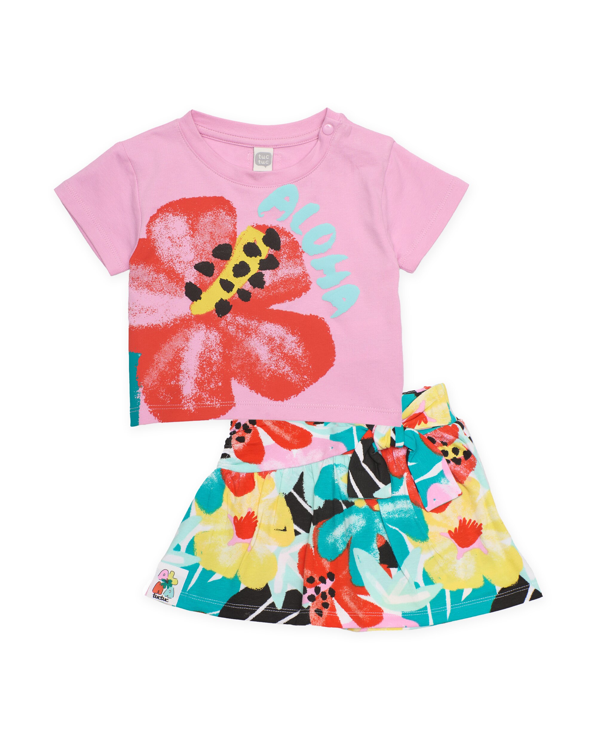 Imagem 0 de Conjunto Infantil de Malha e Design Floral
