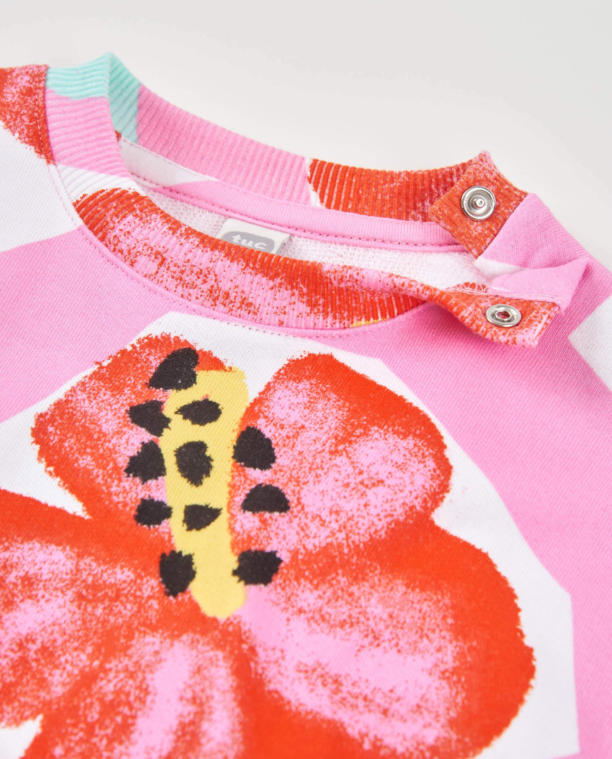Sweatshirt Infantil de Malha e Estampado Floral Rosa-3