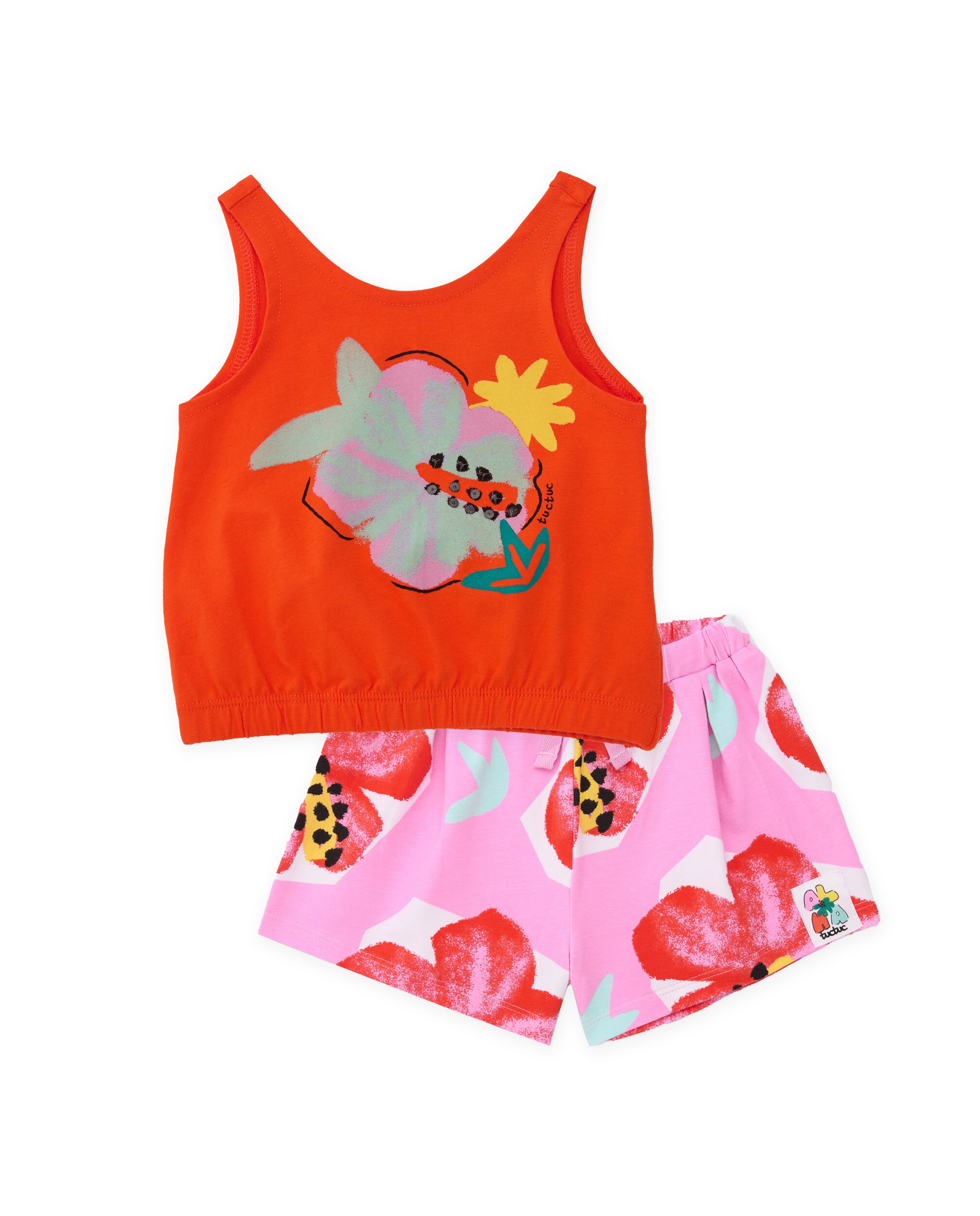 Imagem 0 de Conjunto Infantil de Malha e Design Floral